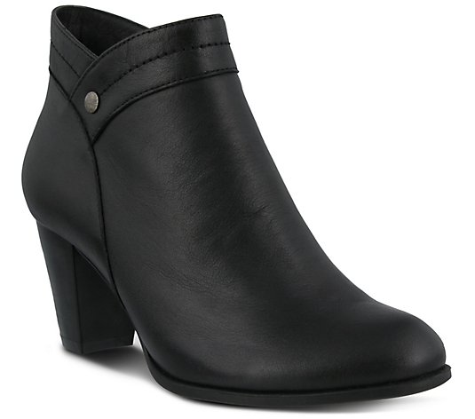 Spring Step Pull On Leather Booties - Itilia