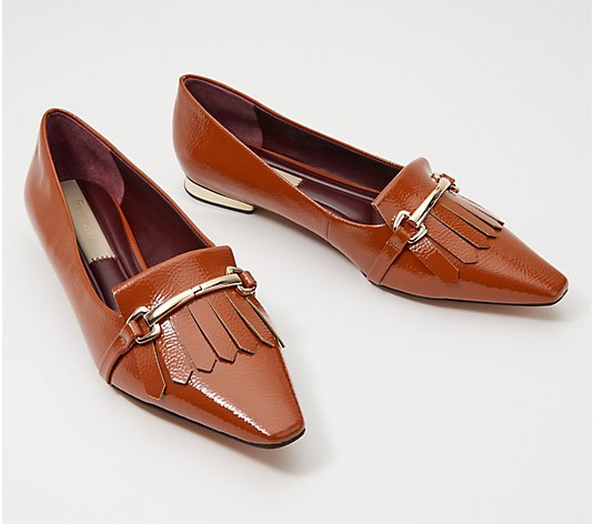 Franco Sarto Leather Pointed Toe Loafers - Rina