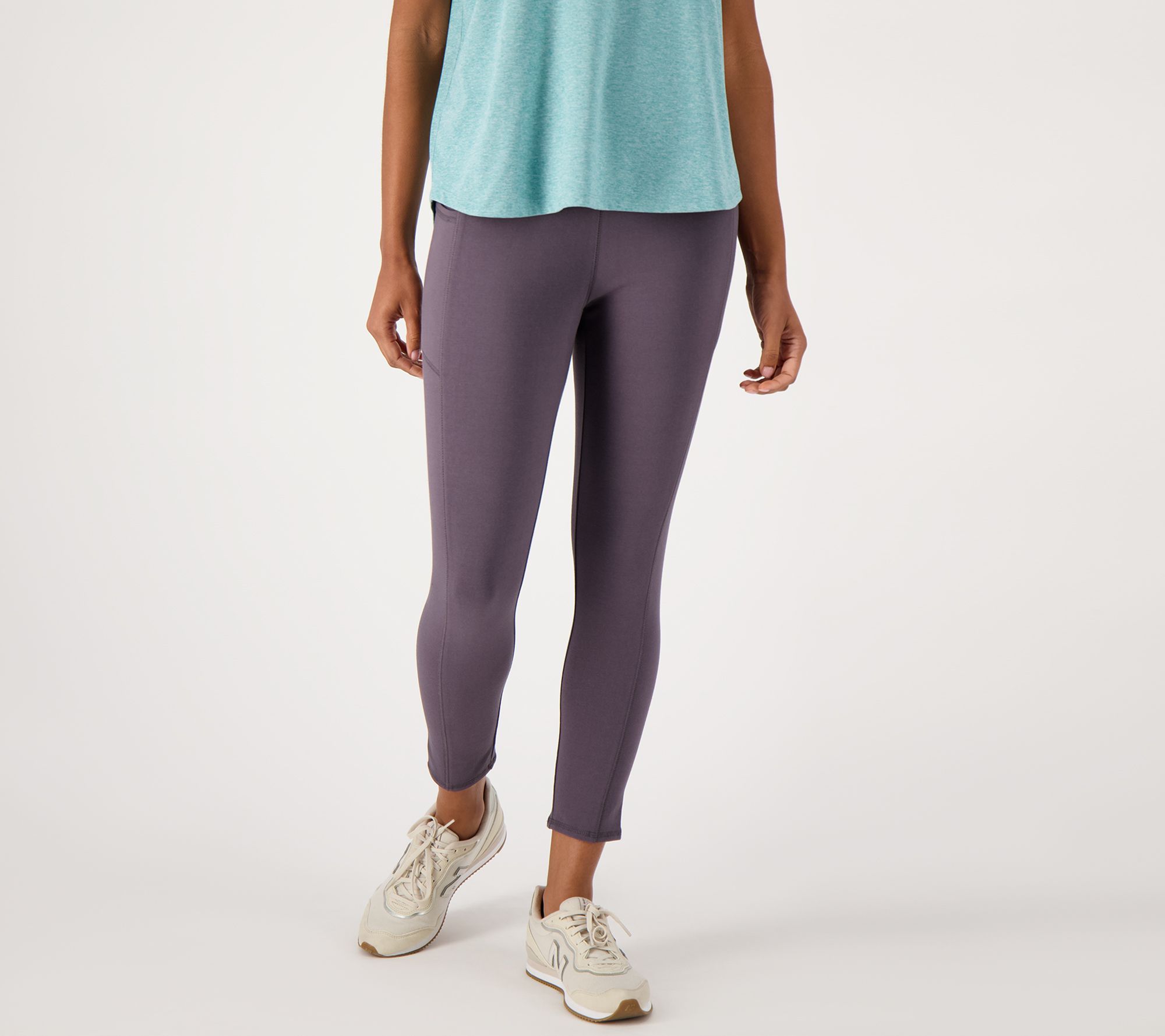 Denim & Co. Active Regular Printed Duo Stretch Legging with Pintuck 