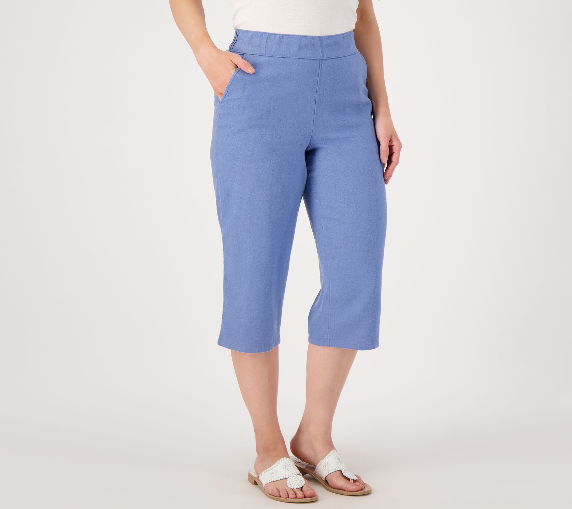 Women With Control Regular Knit Pull On Capri Pant 