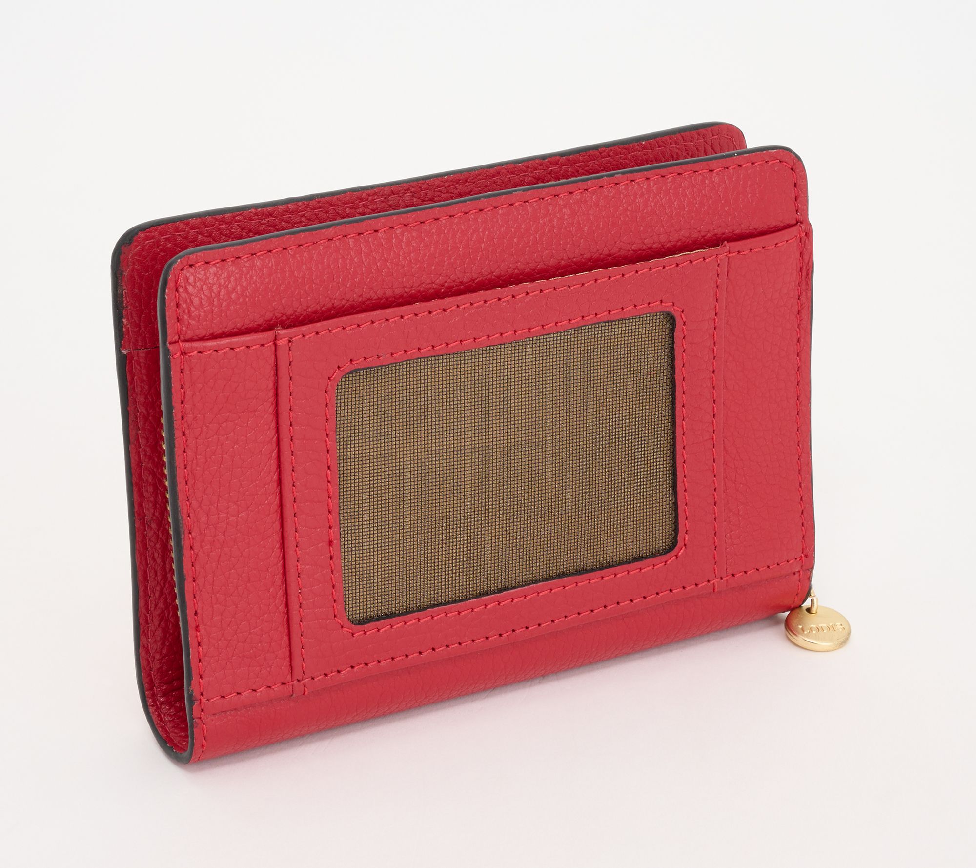 LODIS Texas Leather Kate Mini Zip Around Wallet - QVC.com