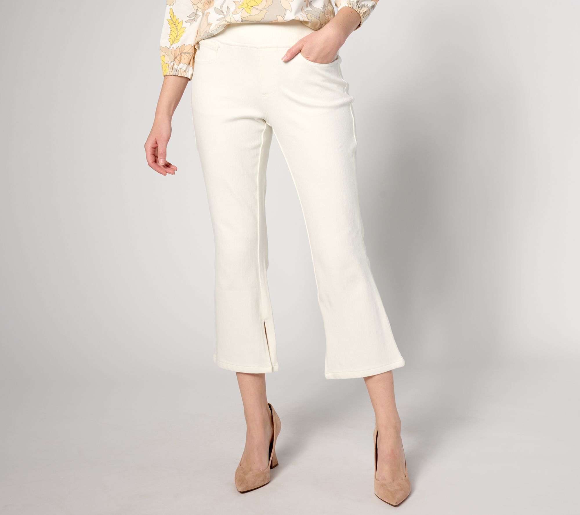 Belle by Kim Gravel Tall Flexibelle Kickity Split Cropped Jean