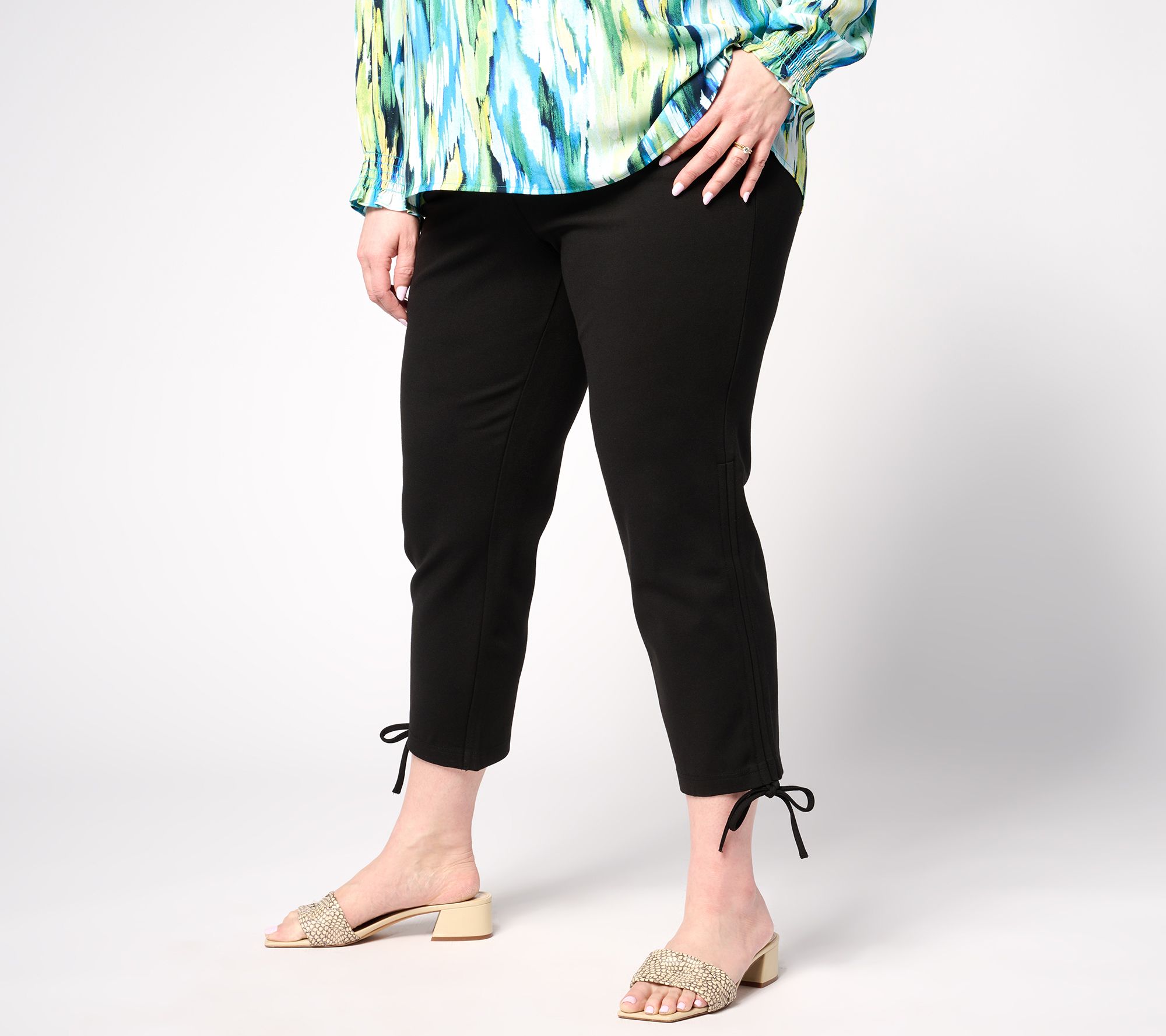 Belle by Kim Gravel Petite Ponte Convertibelle Crop Pant