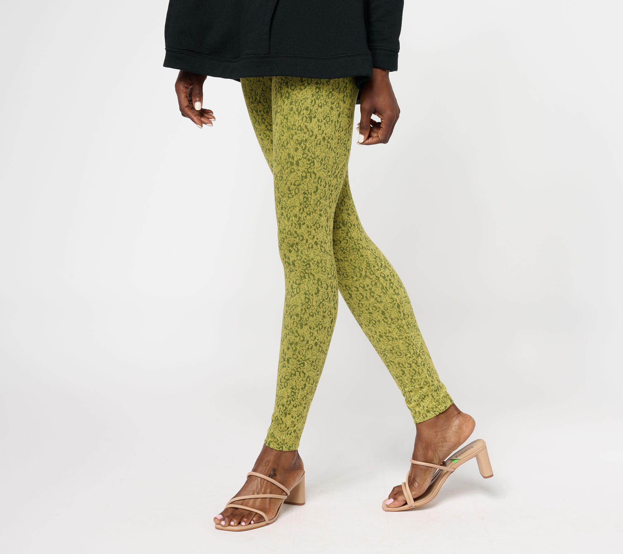 "As Is" LOGO Layers by Lori Goldstein Reg Jacquard Leggings