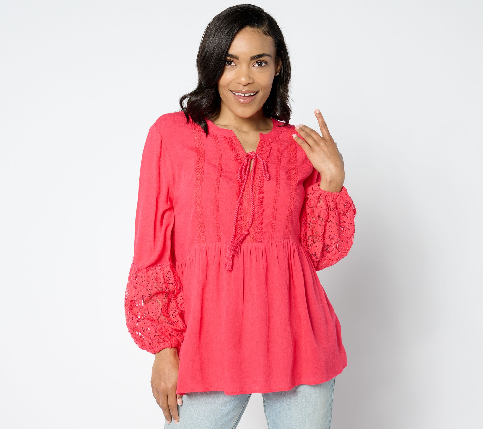 Petite Misses X Small 2 4 Peasant Blouses Tops QVC