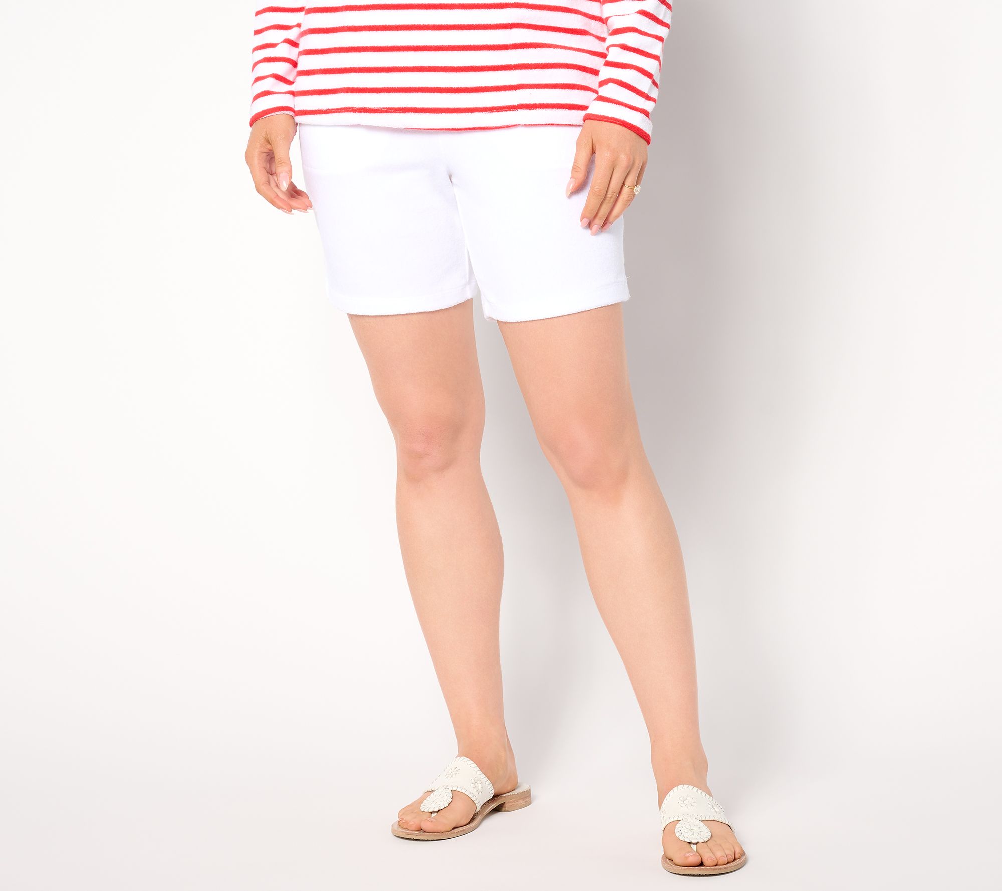Denim & Co. Beach Petite Knit Terry Short