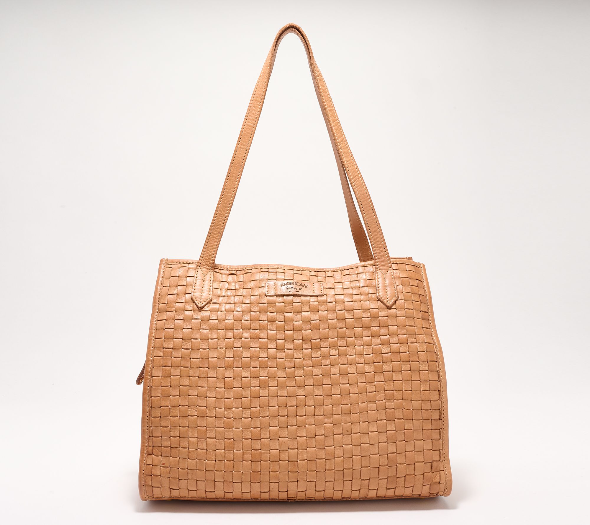 American Leather Co. Sandy Washed Triple Entry Satchel