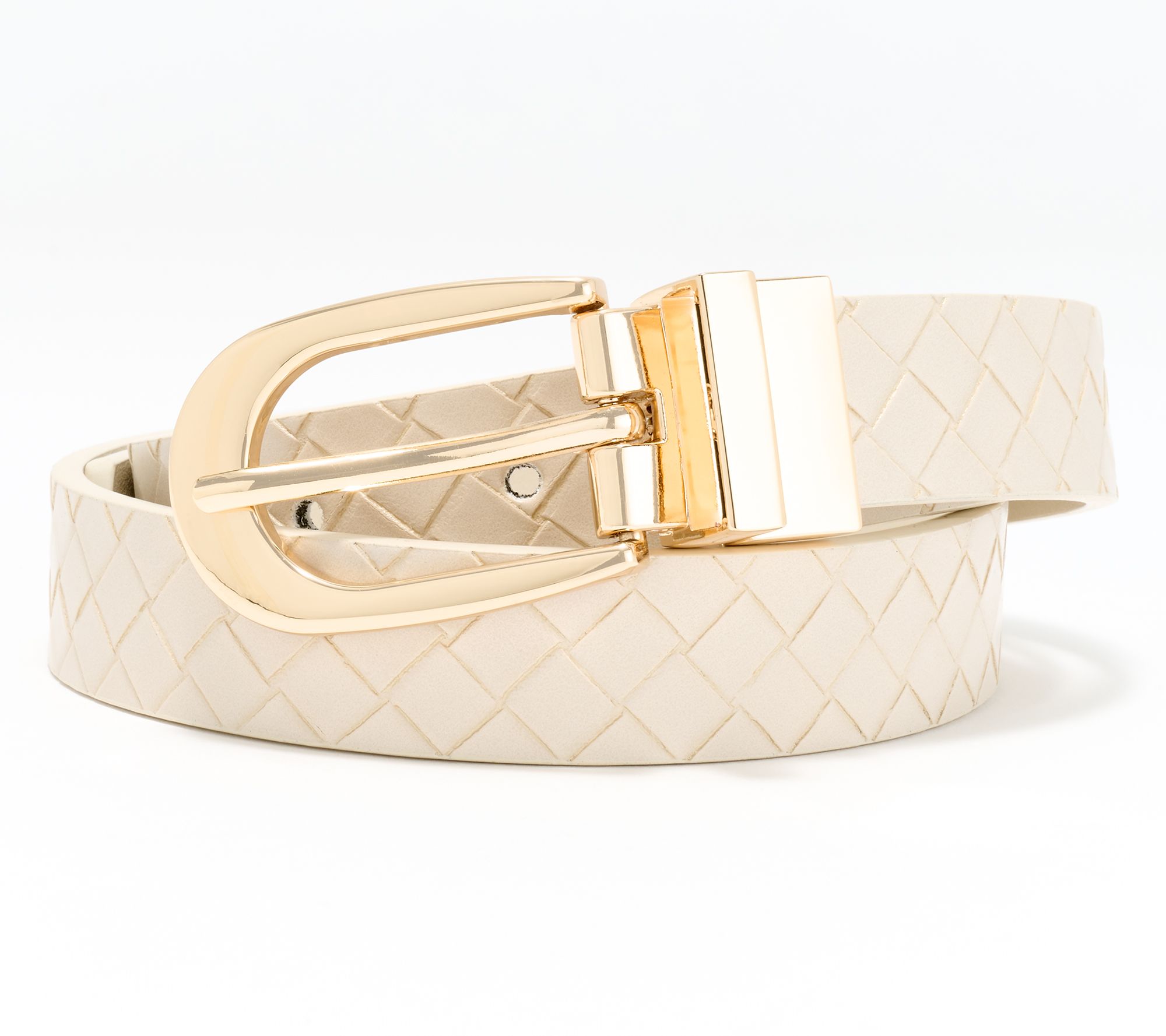 Complliments Reversible Basketweave Texture Belt