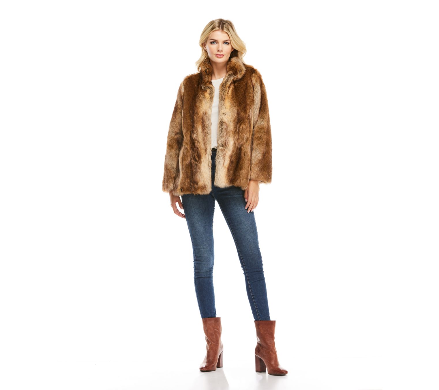 Girls deals Fabulous Furs Faux Fur Coat