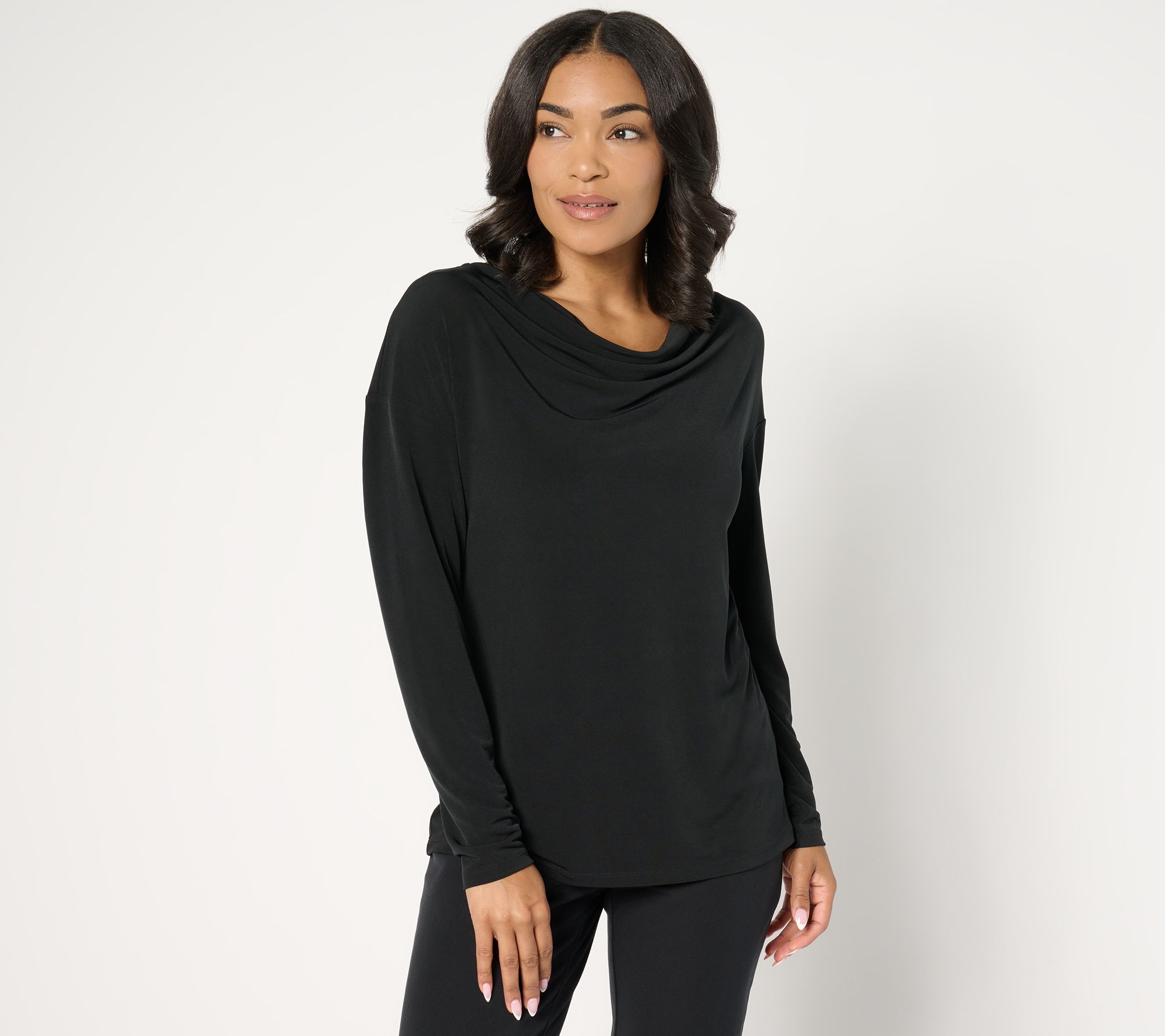 BEAUTIFUL by Lawrence Zarian Long Sleeve Cowl Neck Knit Top