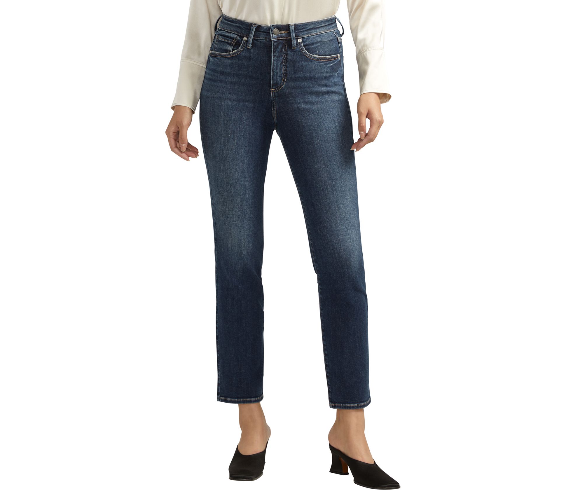 Silver Jeans Co. Isbister High Rise Straight Ankle Jeans