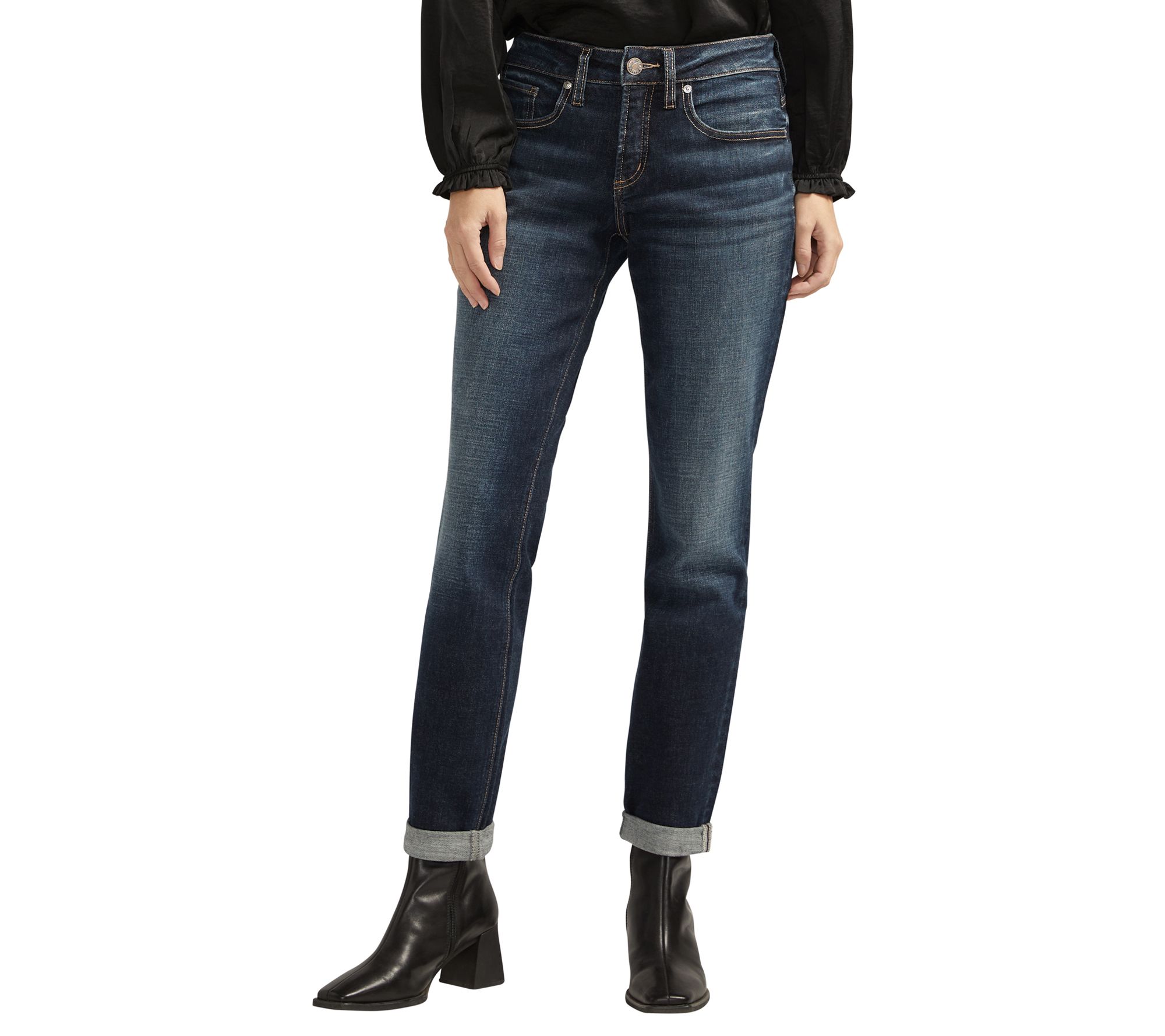Silver Jeans Co. Boyfriend Mid Rise Luxe Stretch Denim