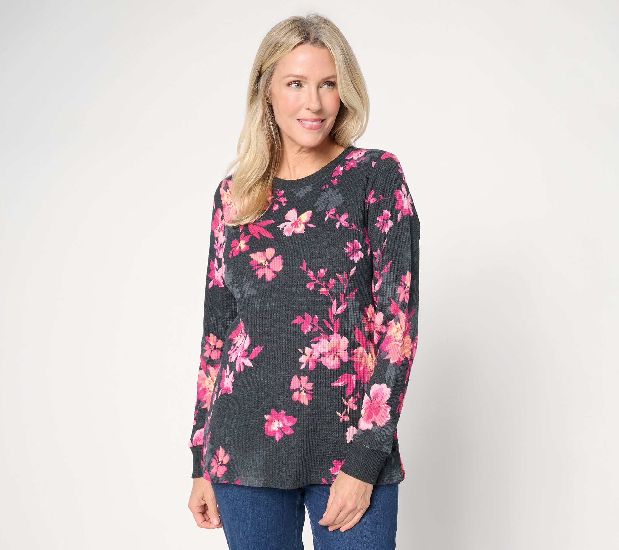 Belle by Kim Gravel Baby Waffle English Garden Long Slv Top