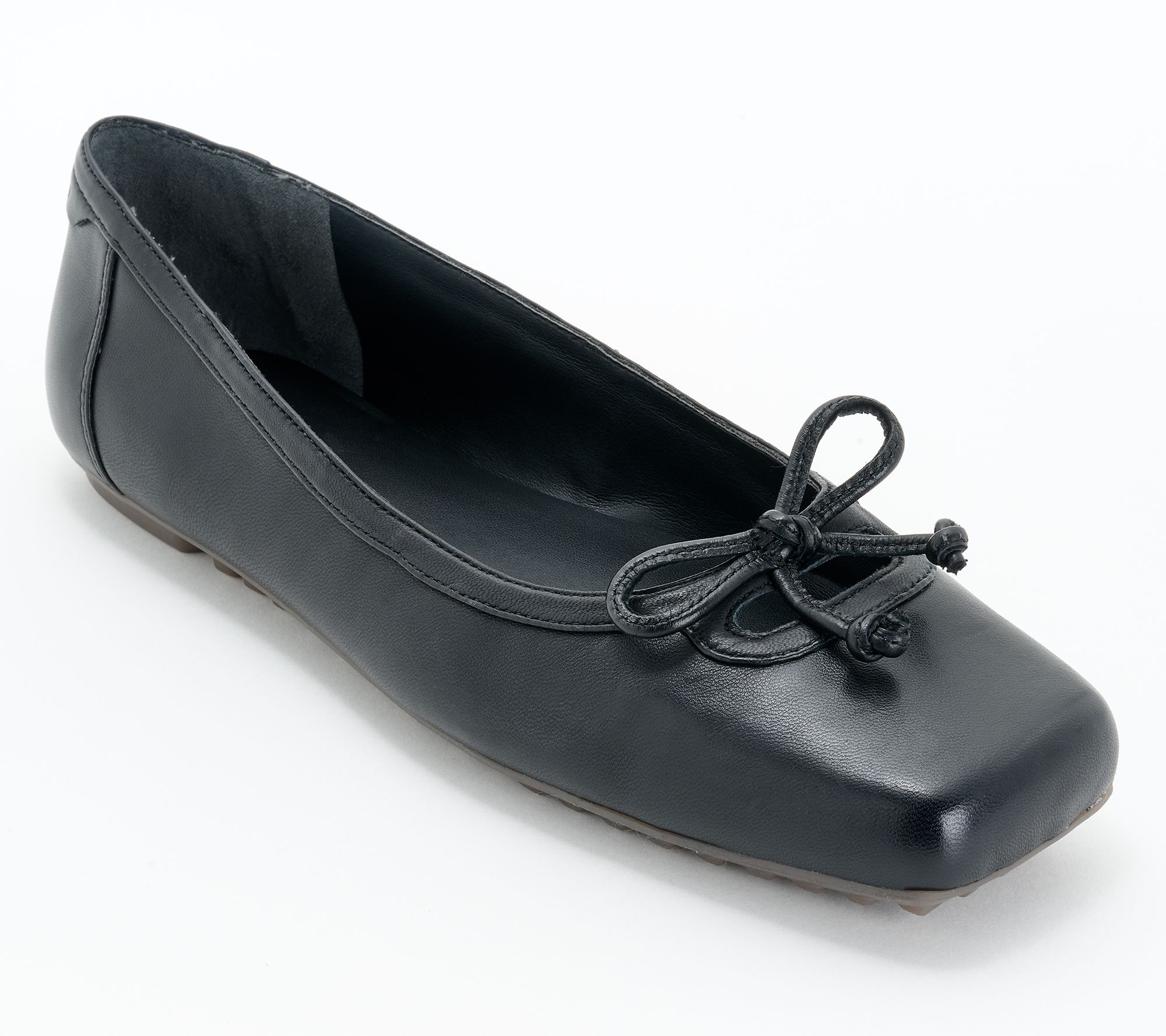 Franco Sarto Leather or Twill Keyhole Ballet Flats - Imara