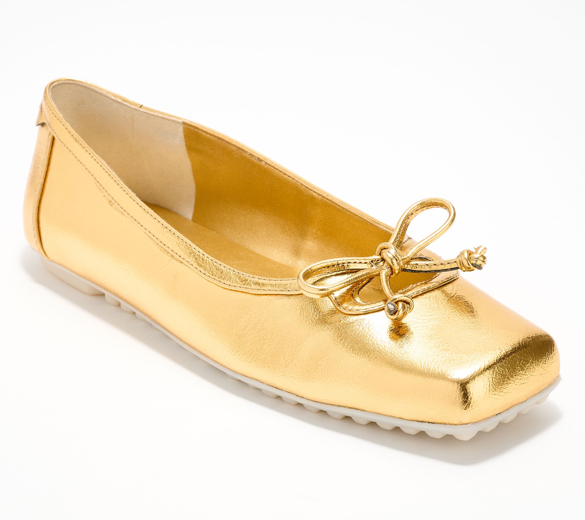 Franco Sarto Leather or Twill Keyhole Ballet Flats - Imara
