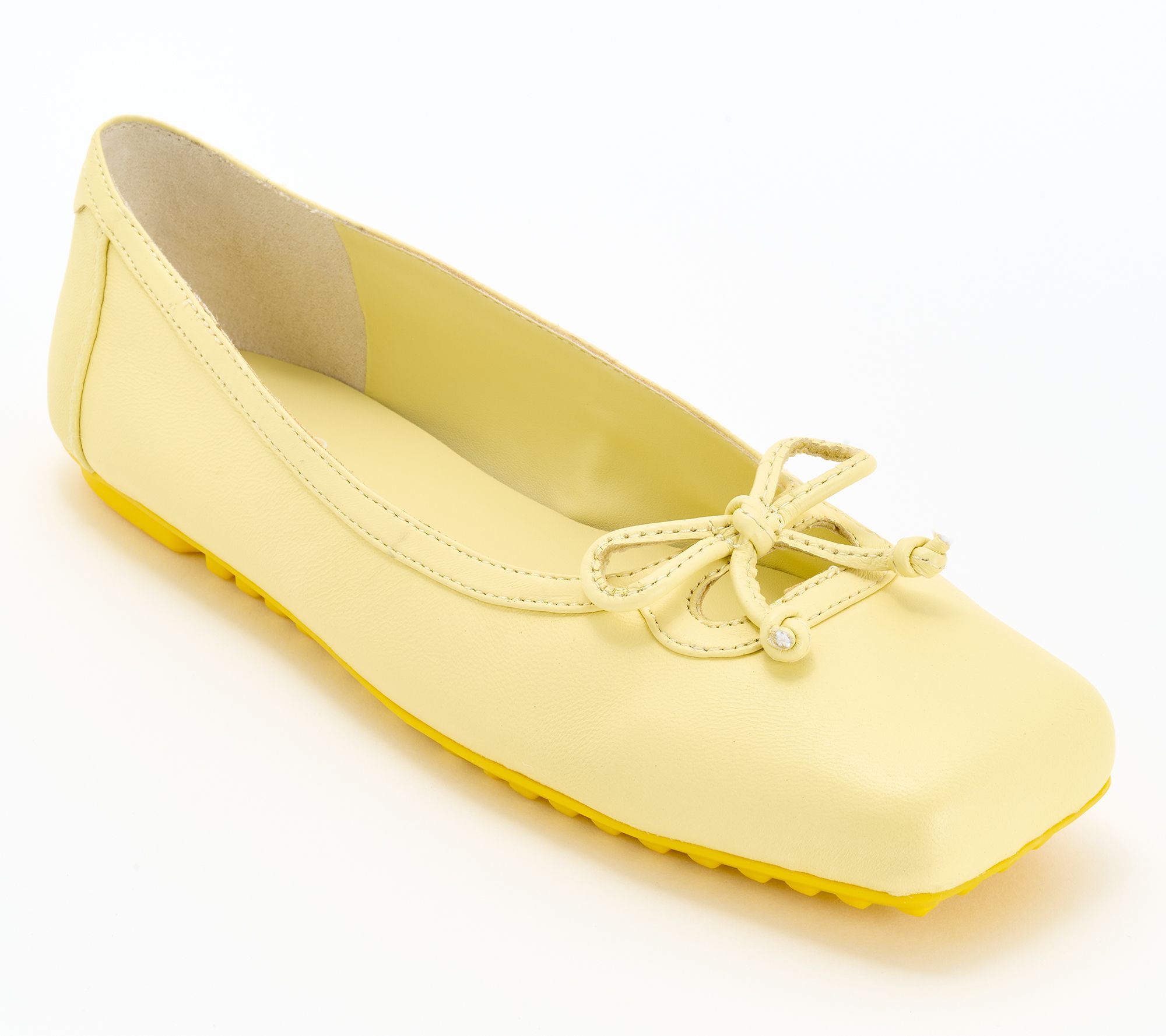 Franco Sarto Leather or Twill Keyhole Ballet Flats - Imara