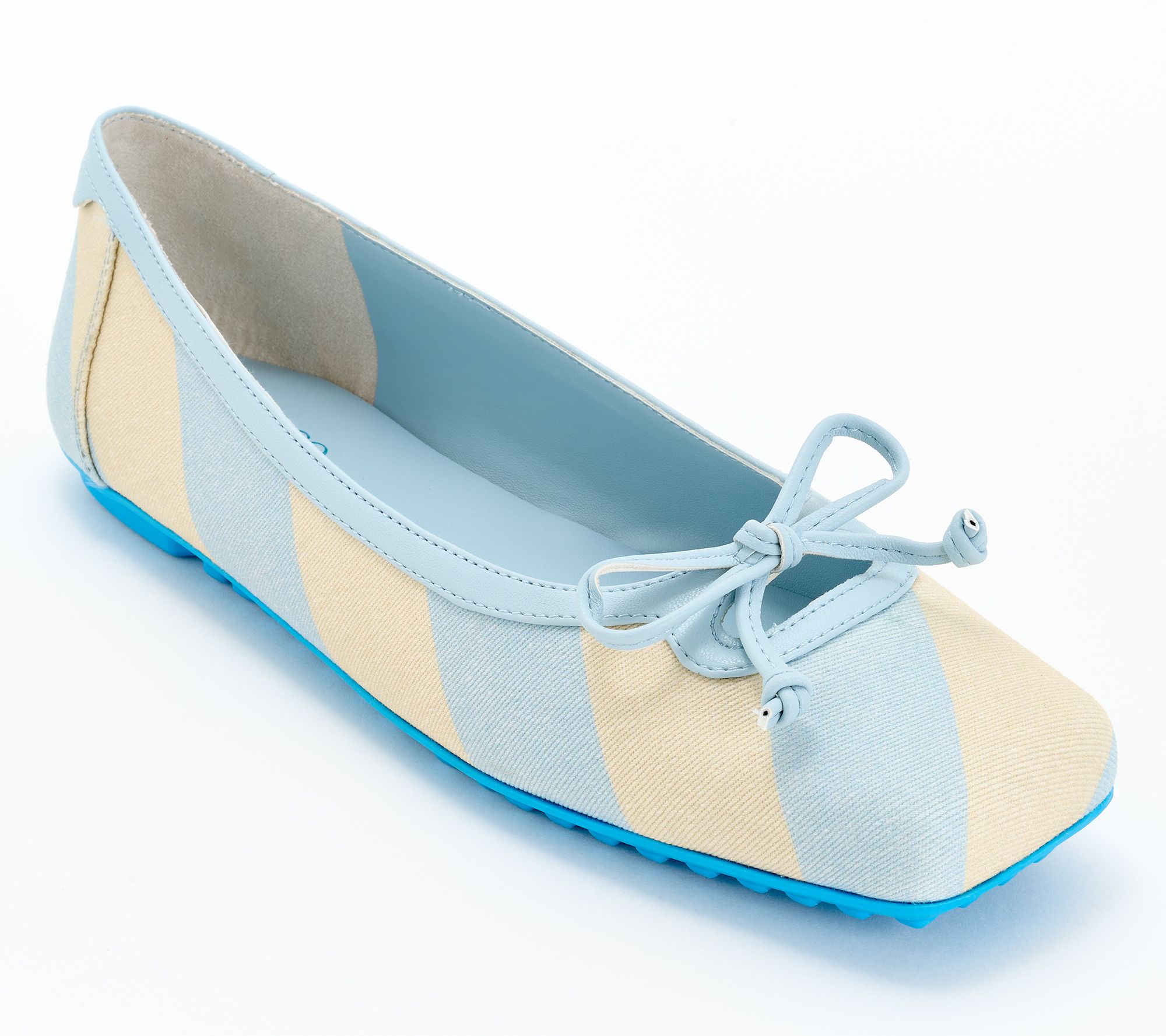 Franco Sarto Leather or Twill Keyhole Ballet Flats - Imara