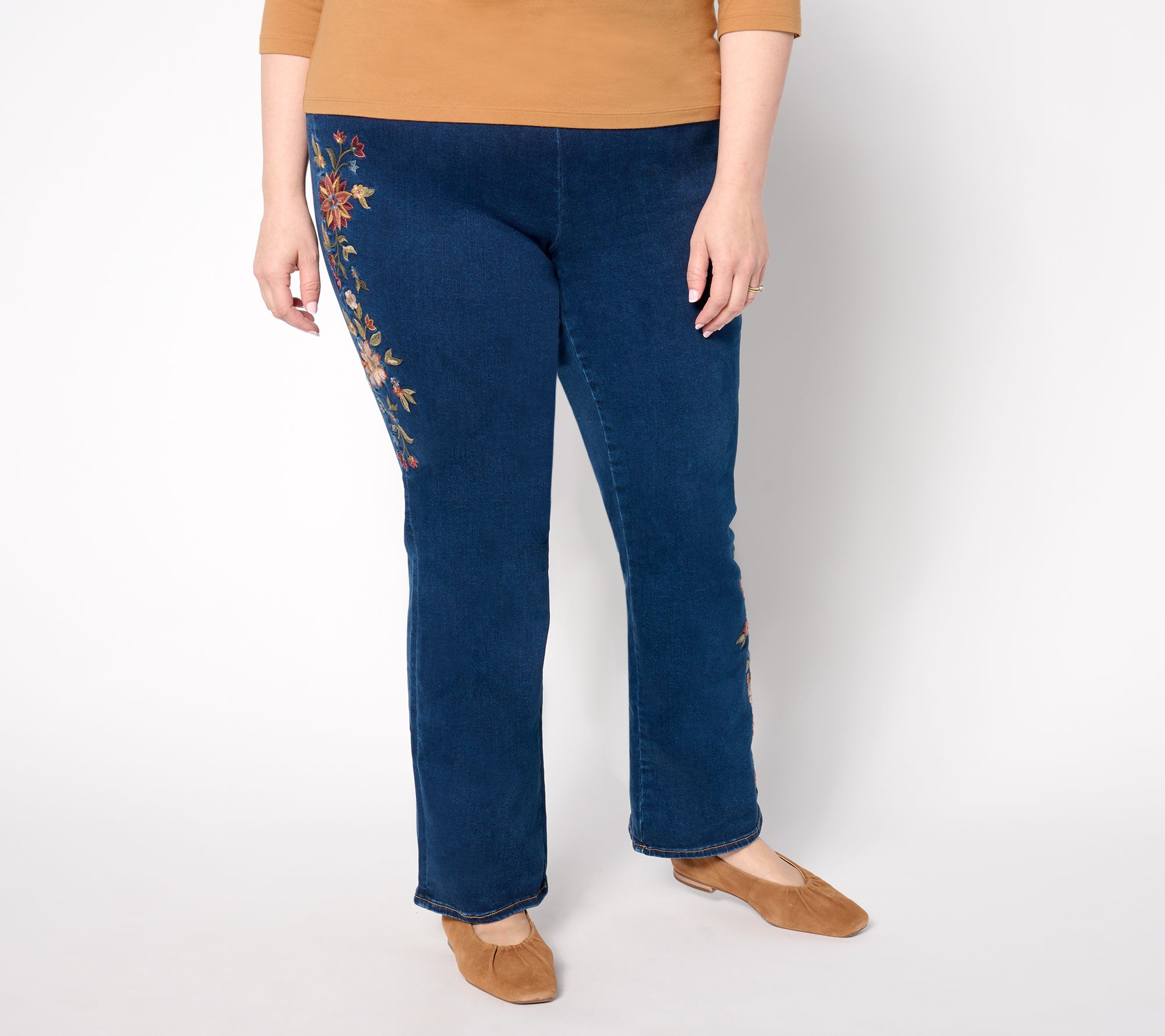 "As Is" Driftwood Jeans Kelcy Pull On Boot Cut- Zen Garden