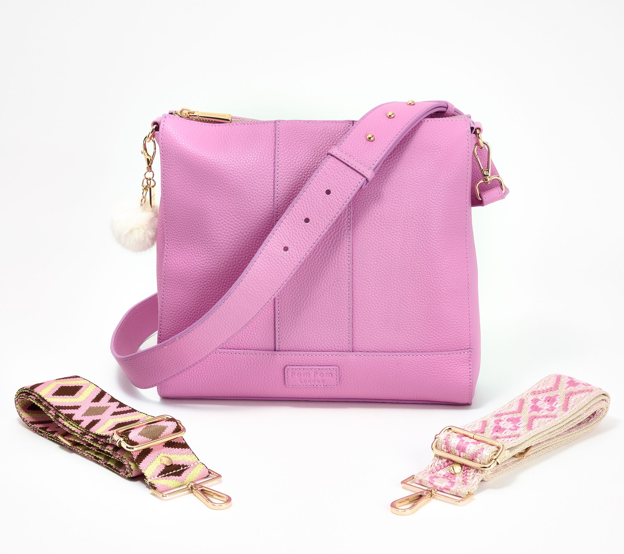 "As Is" Pom Pom London Leather Westminster Bag with Multi Straps