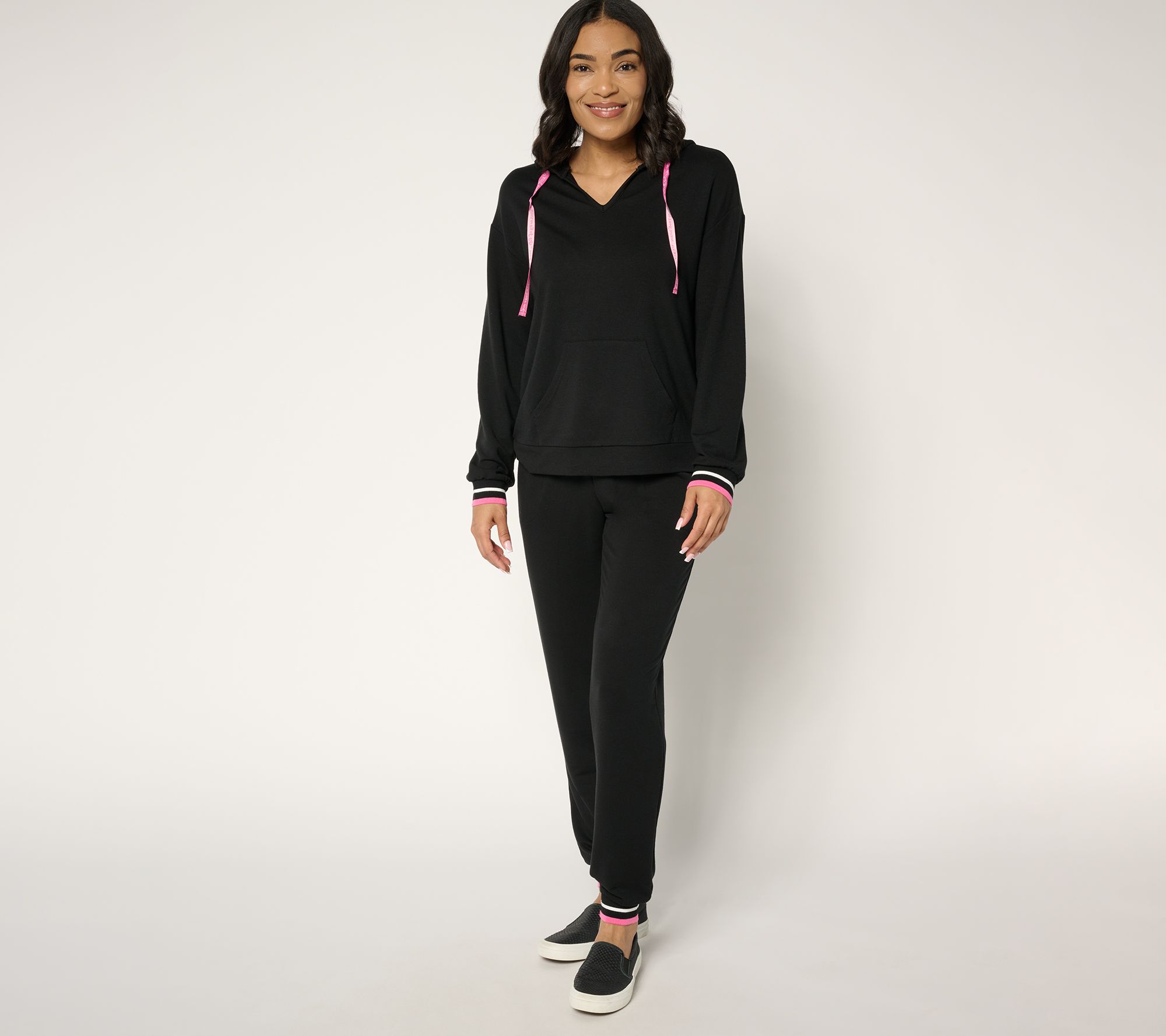 "As Is" MUK LUKS Brushed French Terry Hooded Lounge Set