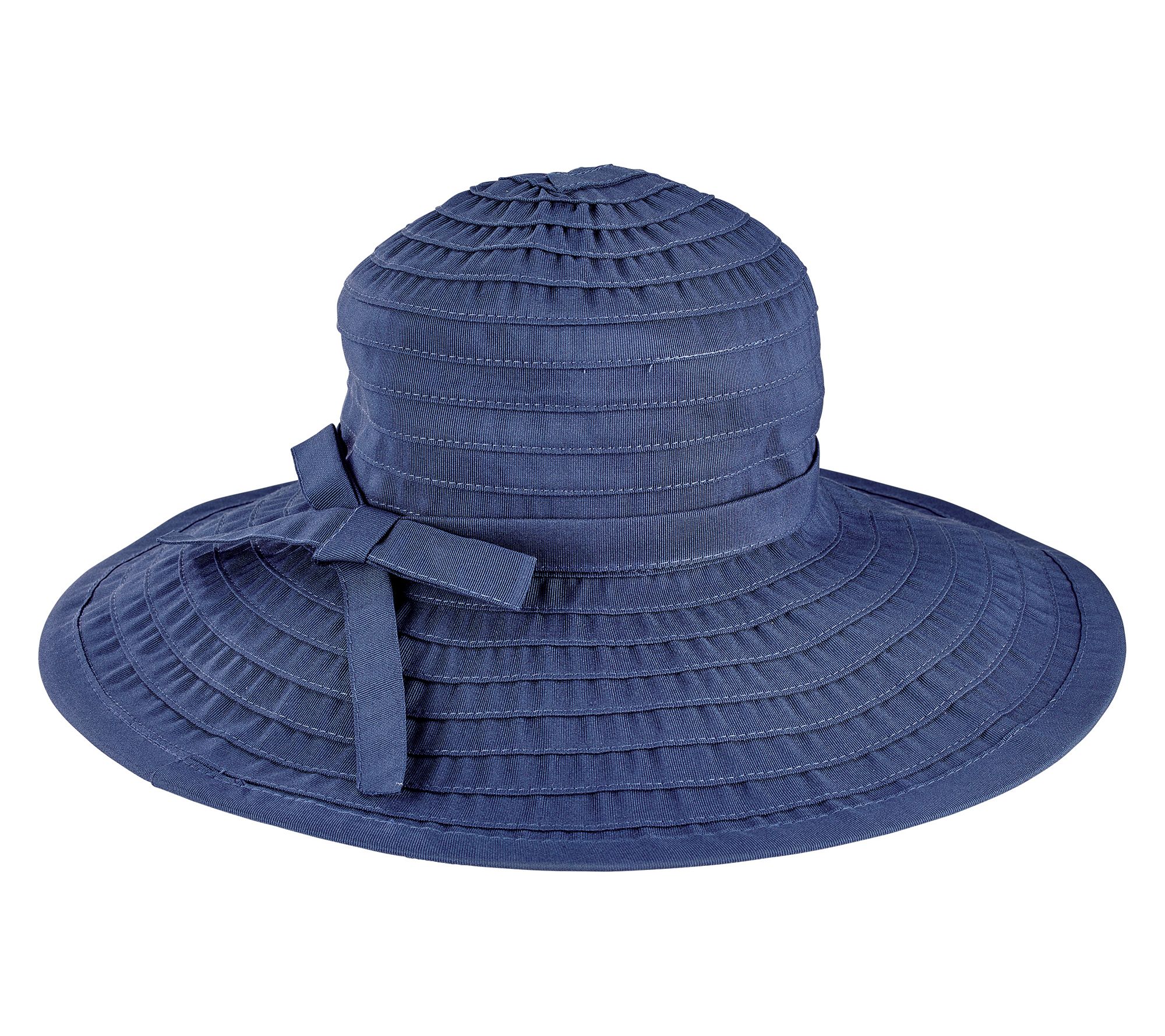 San Diego Hat Co. Large Brim Ribbon Hat with Bow