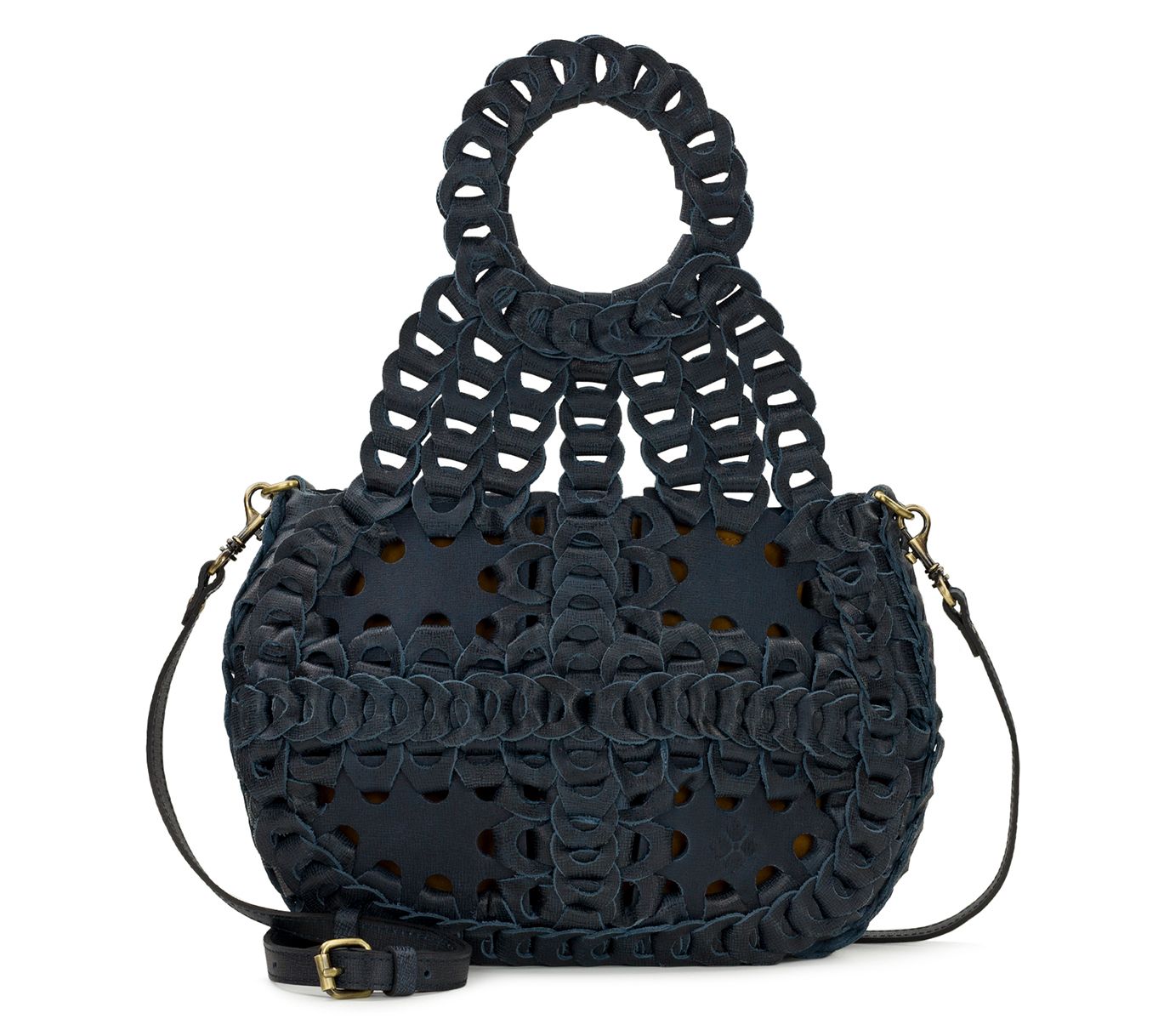 Patricia Nash Ticci Flapover Chainlink LeatherCrossbody
