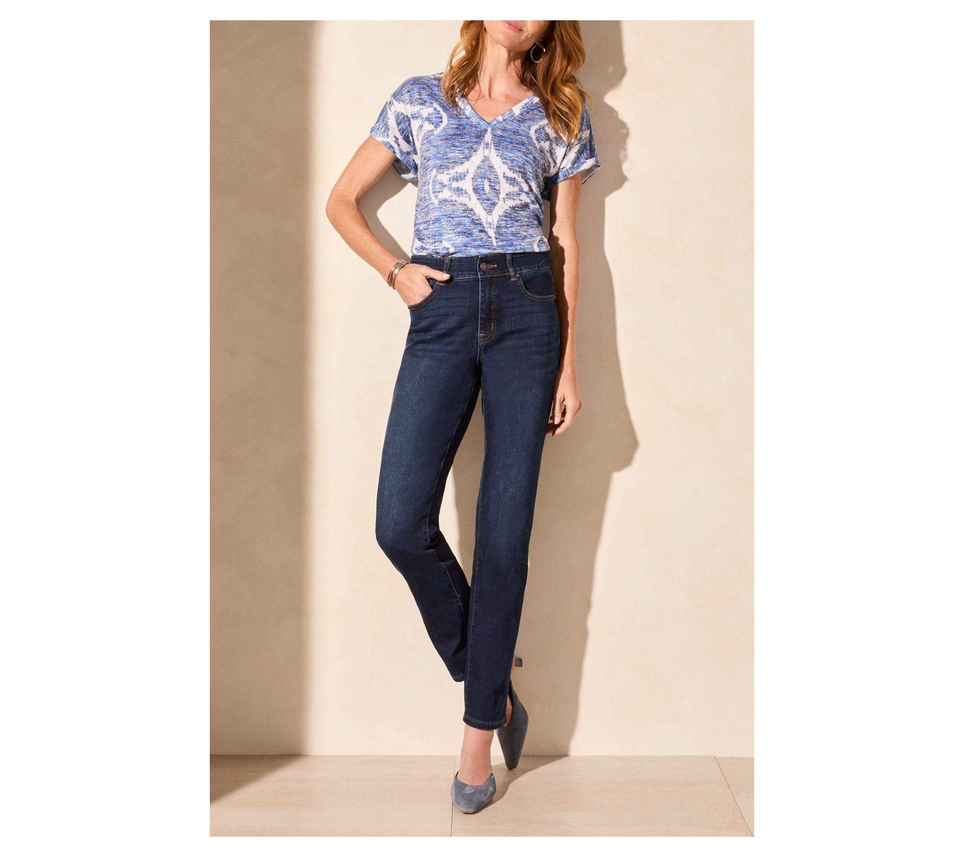 Tribal Sophia 32 Inch Straight Leg Jeans