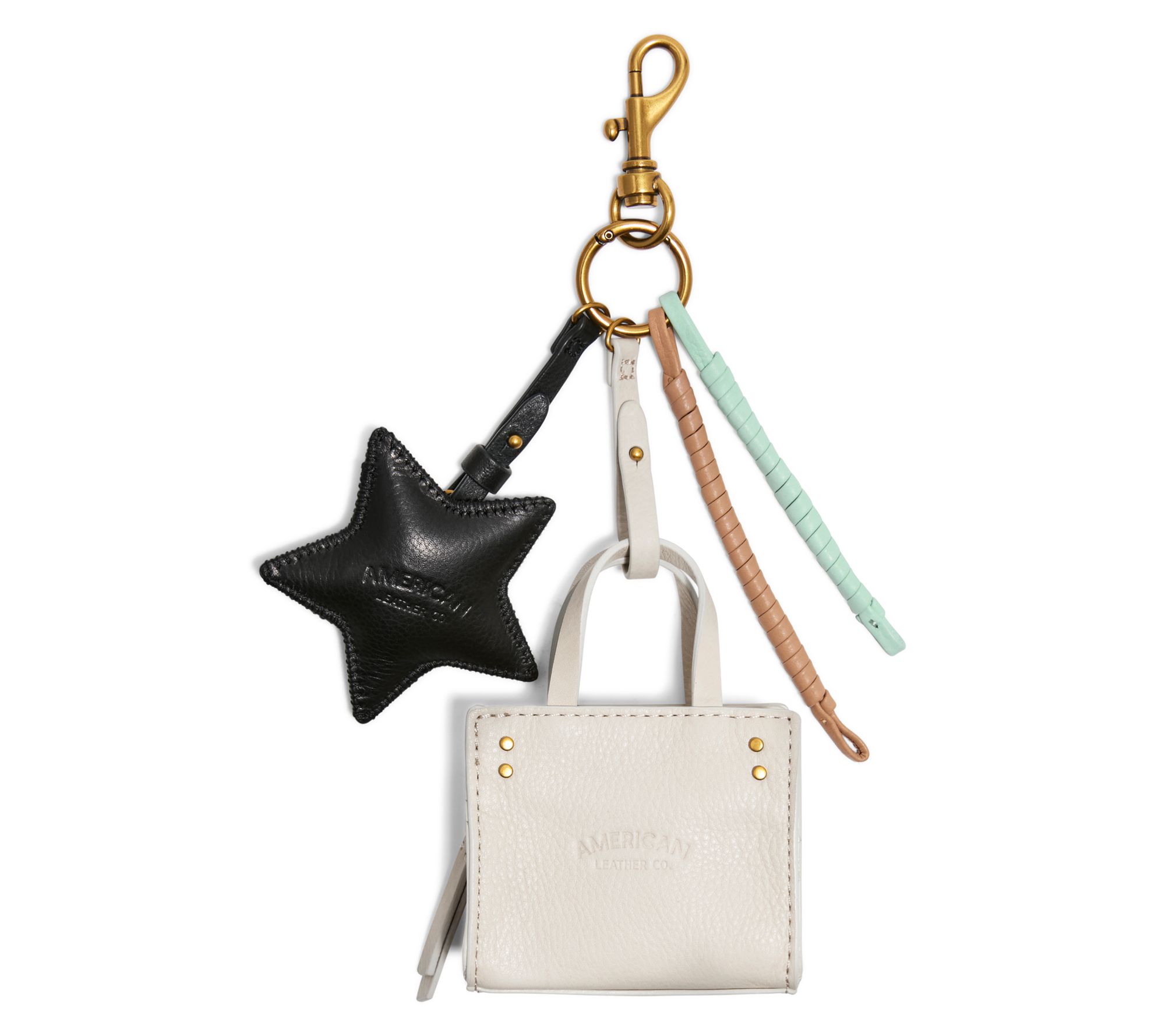 American Leather Co. Leather Bag Charms Set