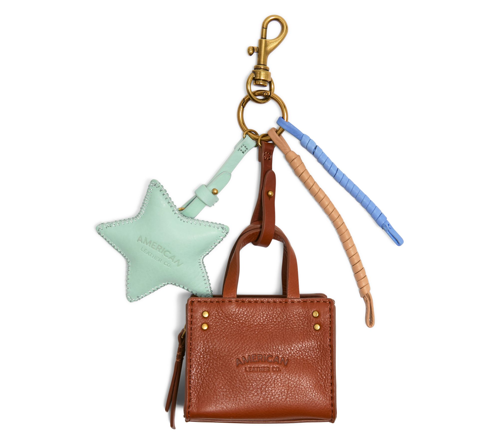 American Leather Co. Leather Bag Charms Set