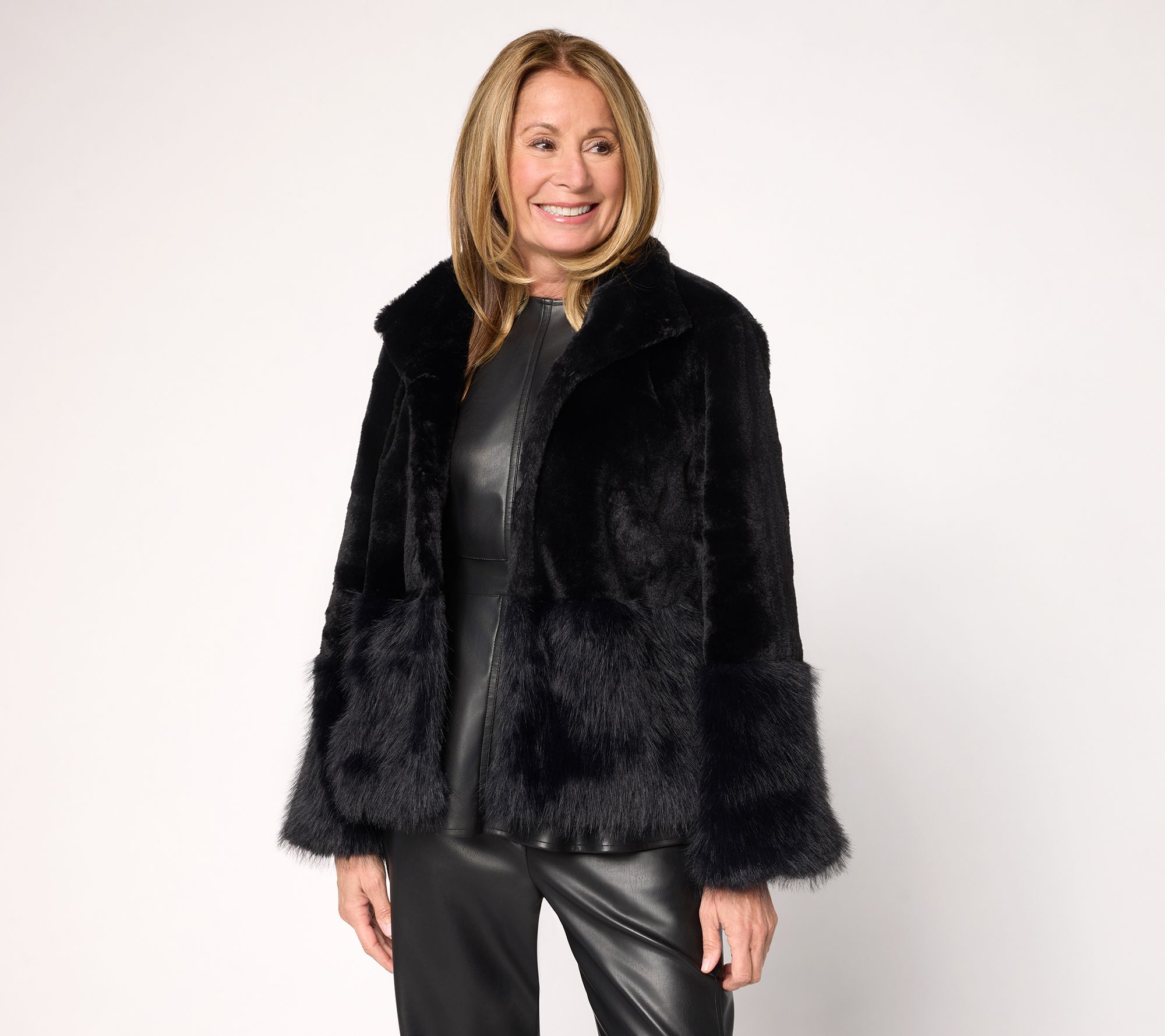 Carla Rockmore Collection Faux Fur Jacket