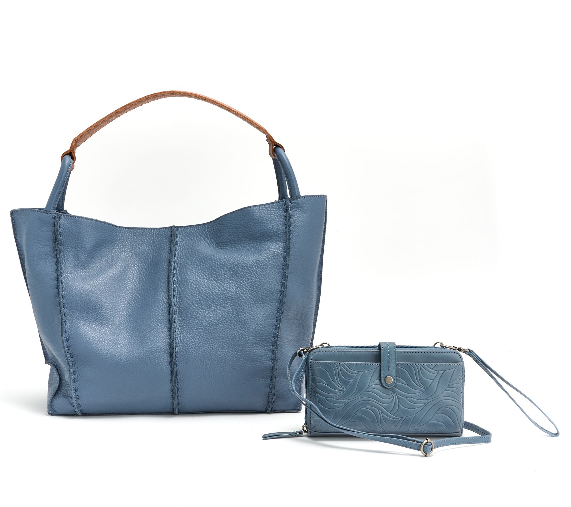 The Sak Los Feliz Large Leather Tote & Iris Phone Crossbody Set
