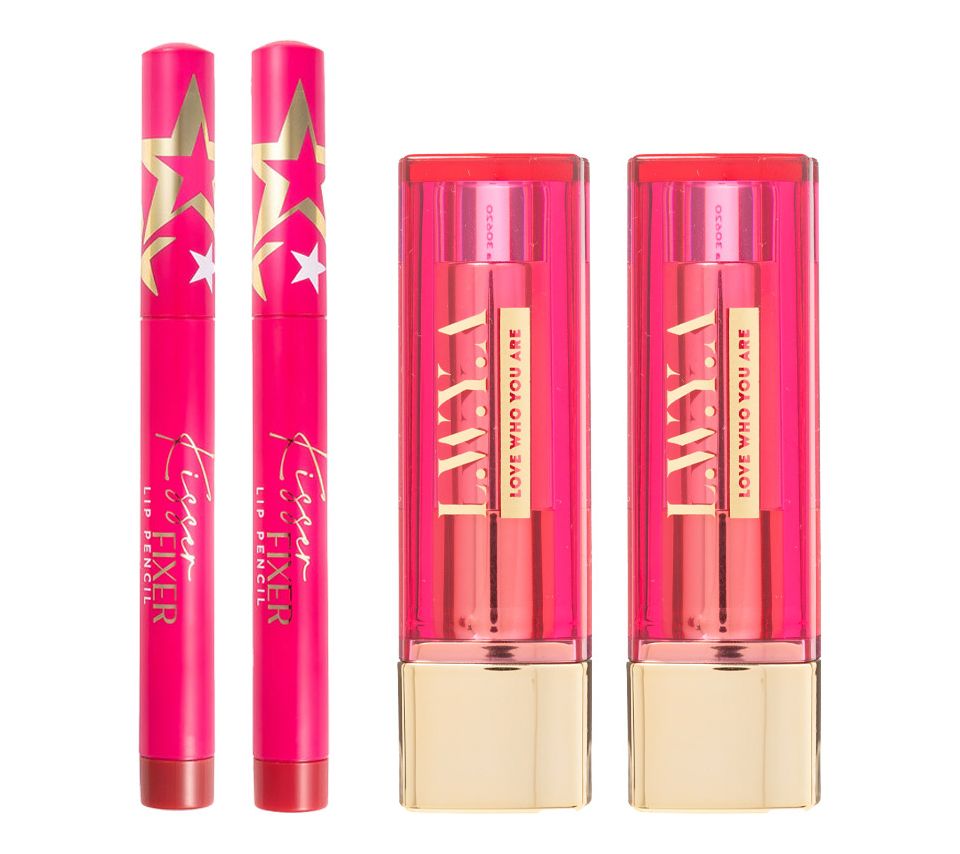 LWYA by Kim Gravel Hydra- Kiss Lipstick & Kisser Fixer 4 pc Set