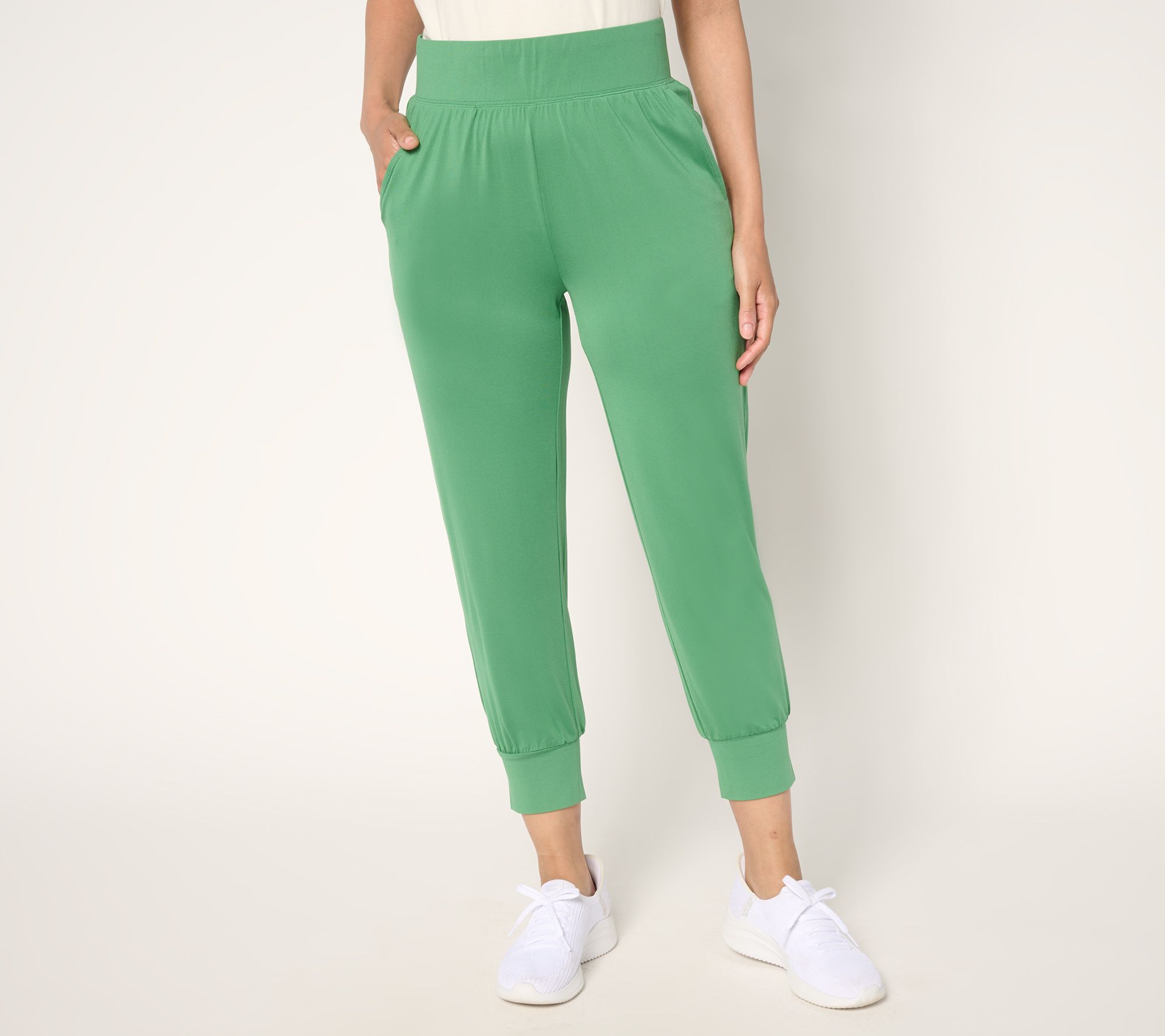 "As Is" Denim & Co. Active Tall Cool to the Touch Jersey Crop Joggers