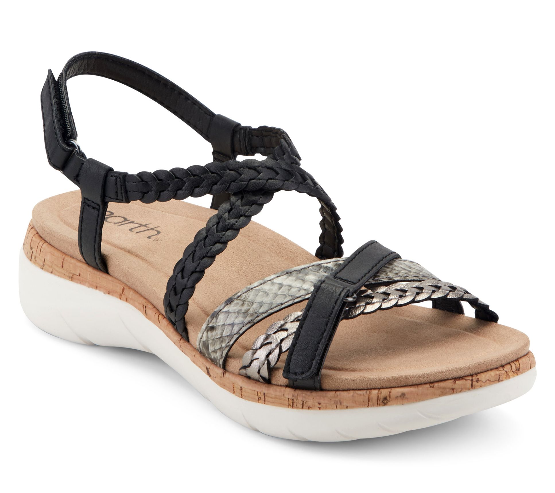 Earth Leather Adjustable Strappy Sandals -Riser