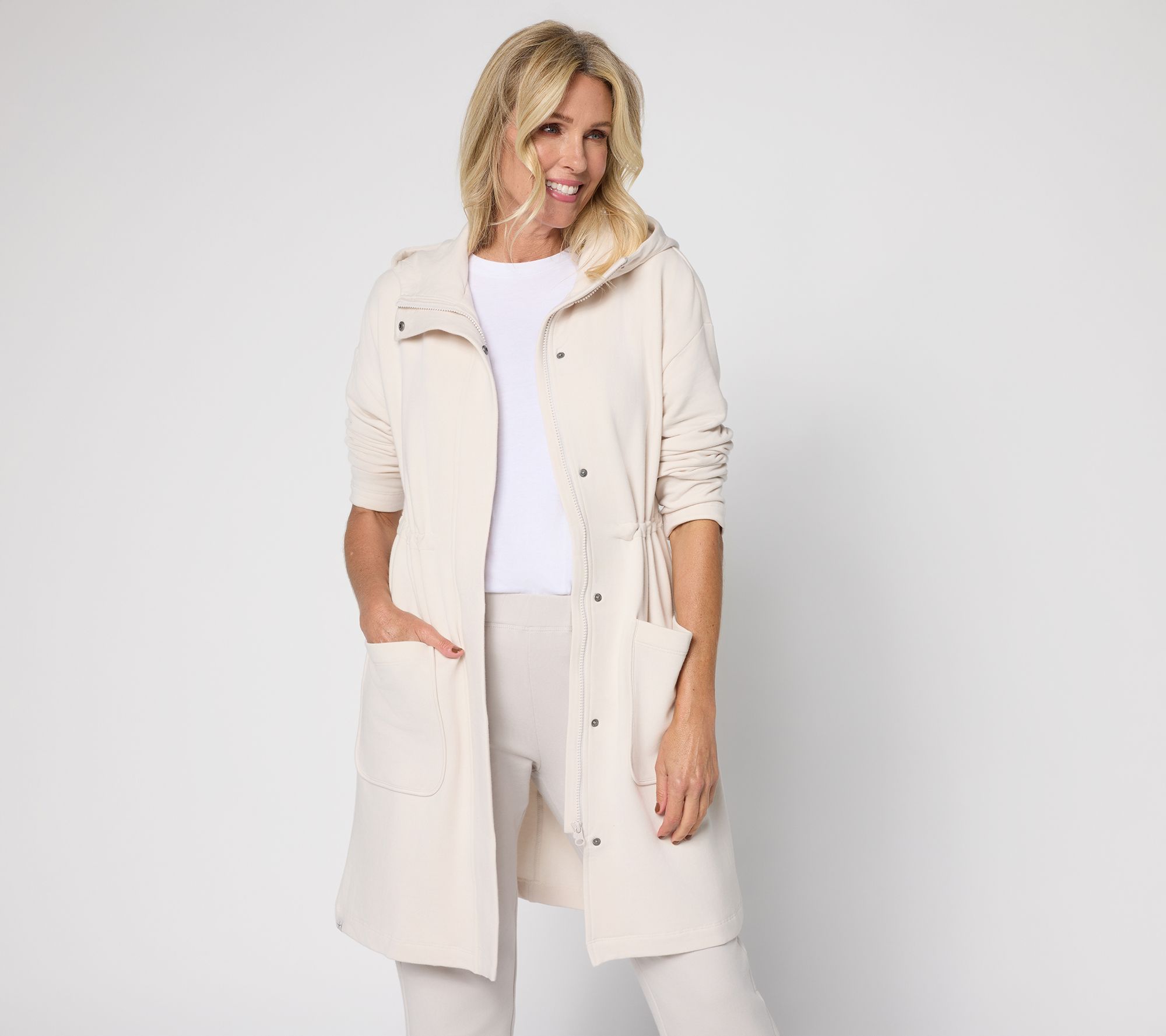 "As Is" Barefoot Dreams Brushed Luxe Lounge Hooded Parka