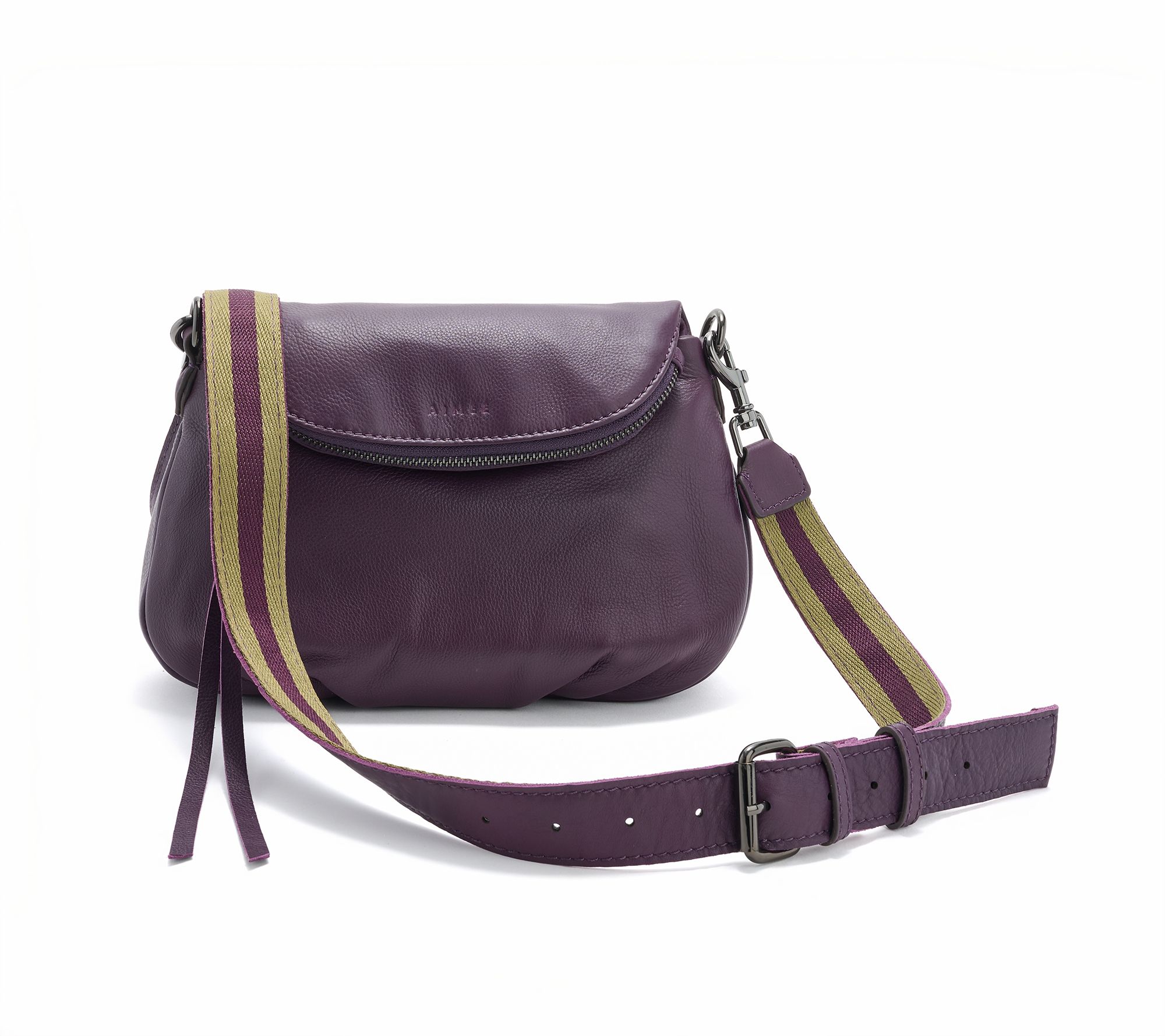 "As Is" Aimee Kestenberg Dual Entry Leather Crossbody w/ Two Way Strap