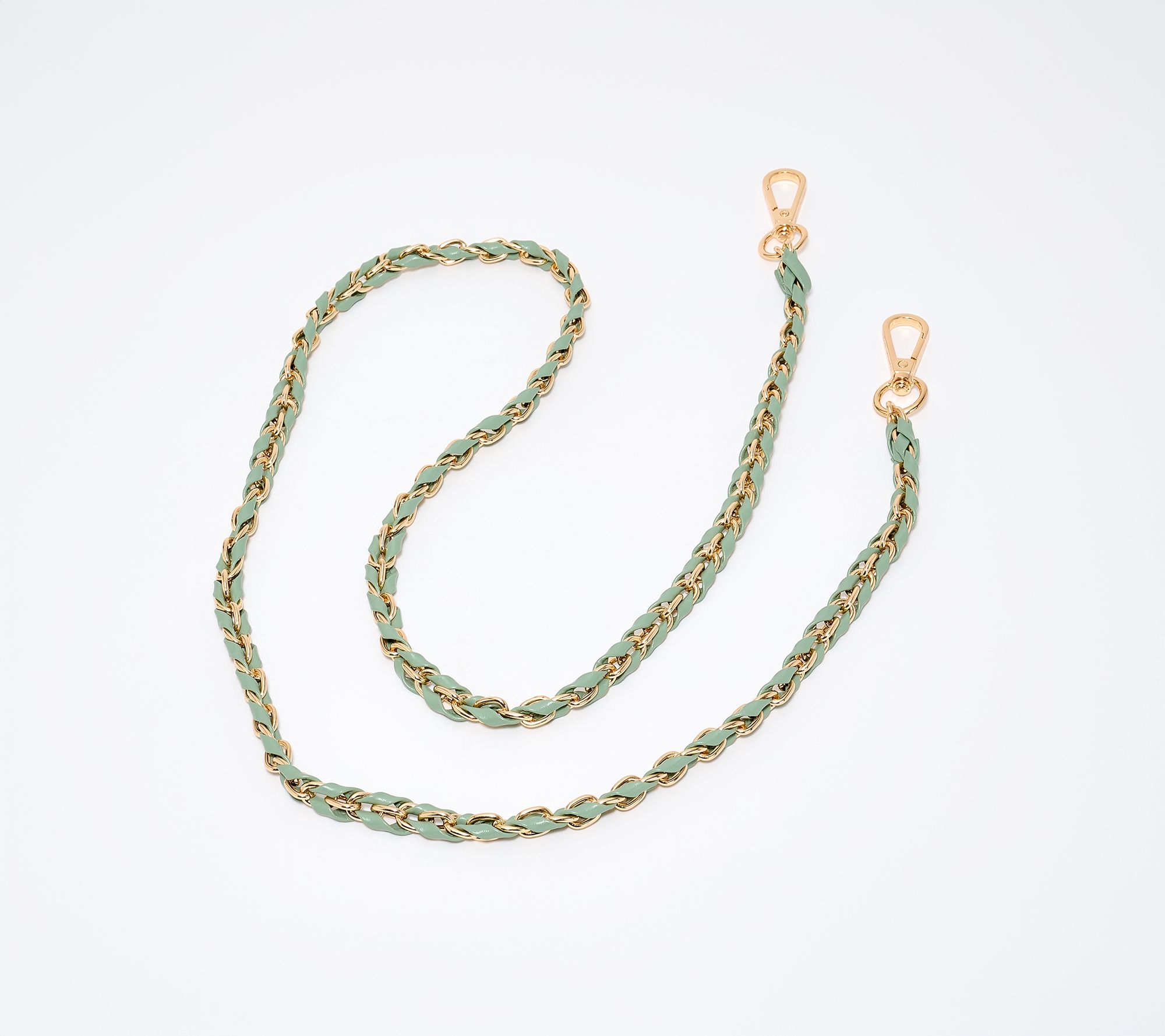 Pom Pom London Leather Chain Weave Strap