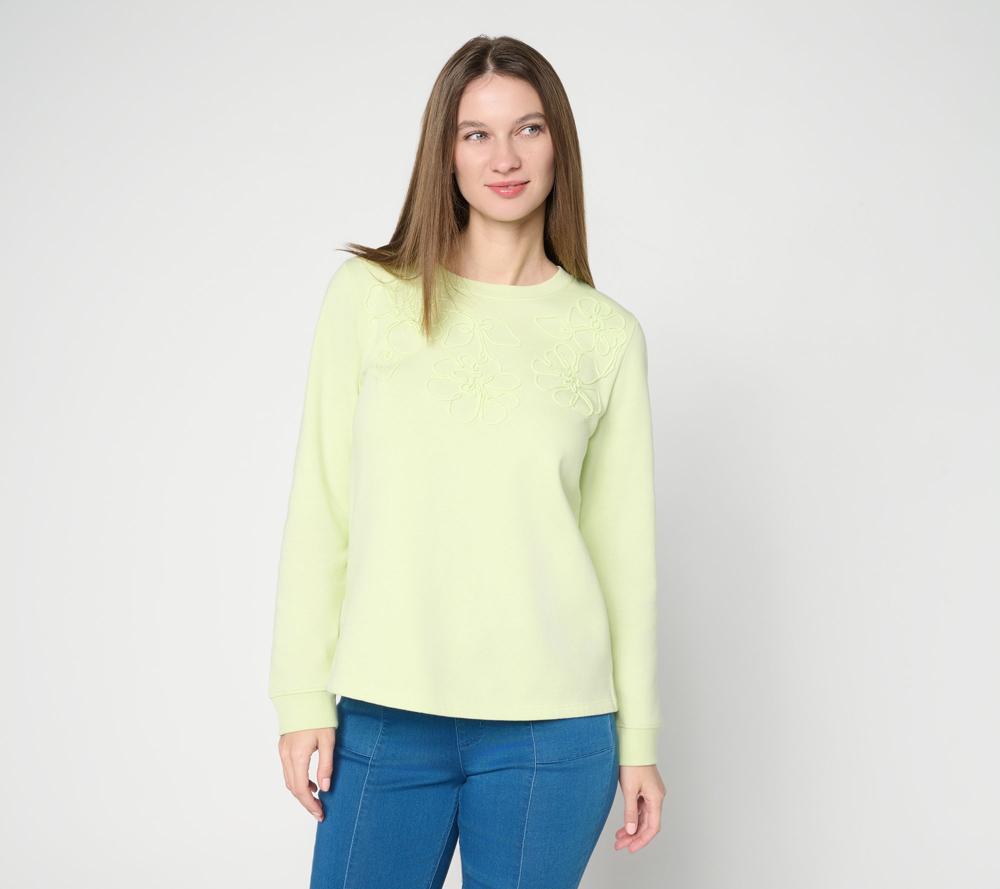 "As Is" Susan Graver CloudSoft Fleece Sweatshirt
