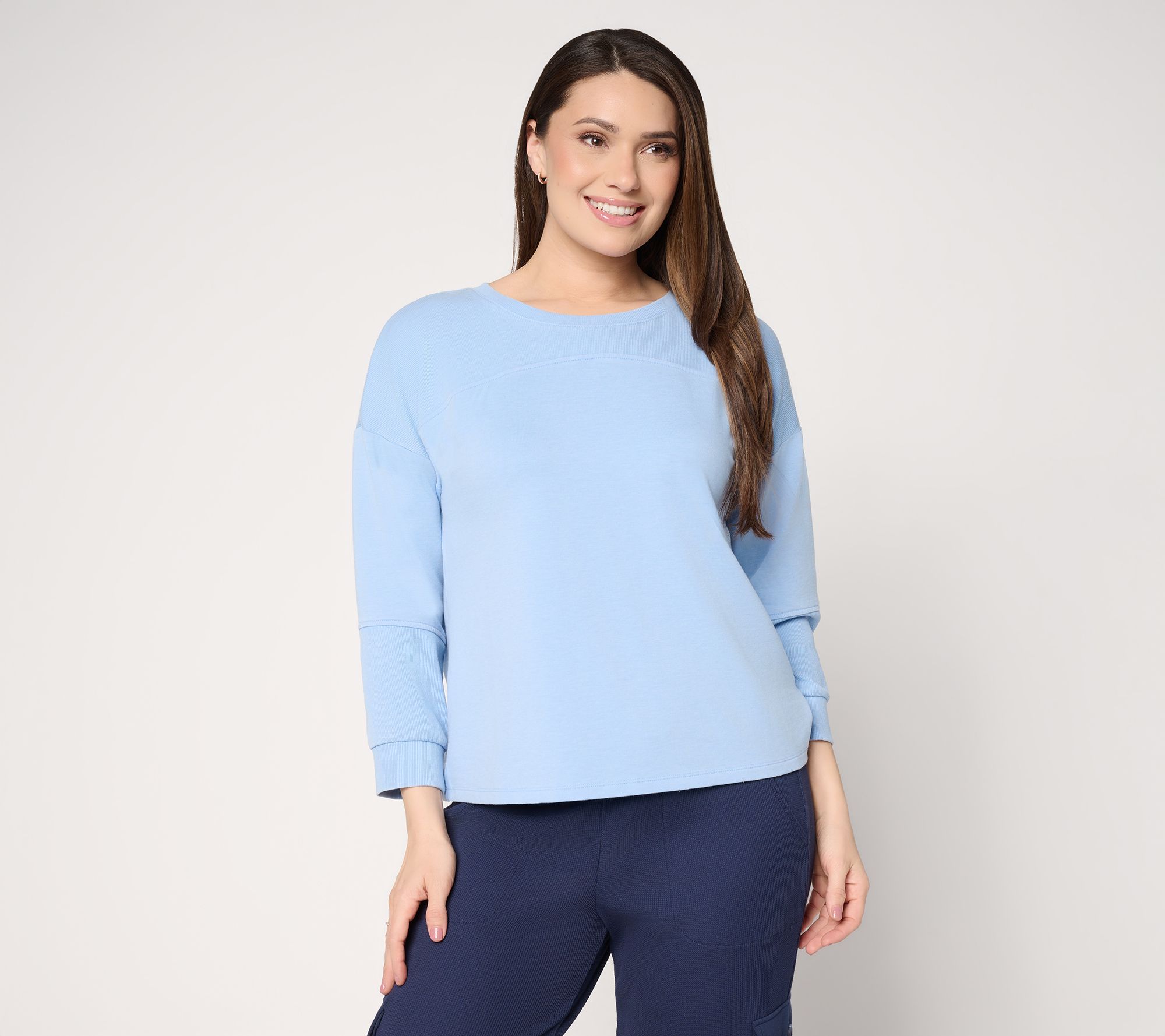 "As Is" AnyBody Beach Wash French Terry Pullover