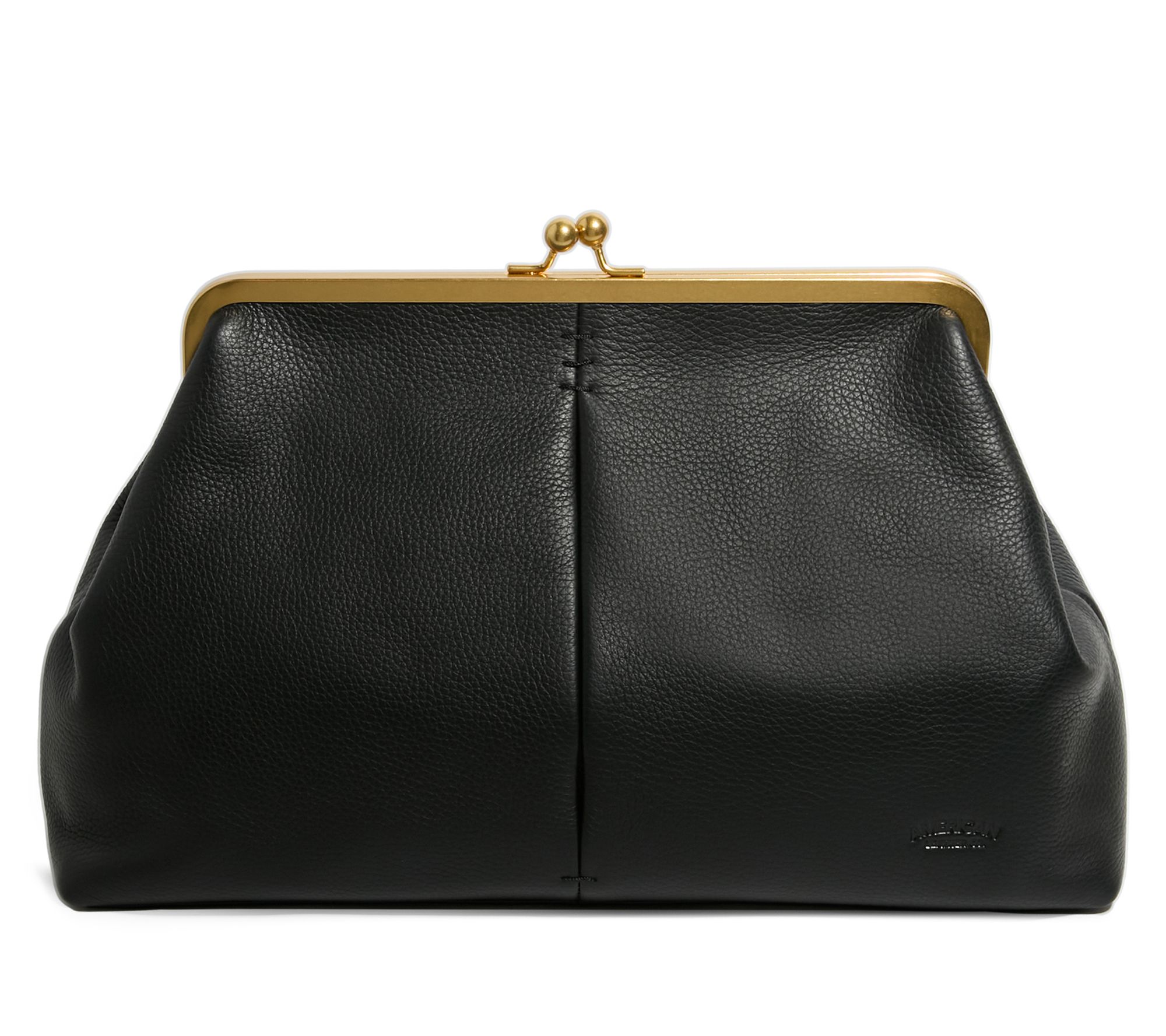 American Leather Co. Grace Frame Leather Kisslock Clutch