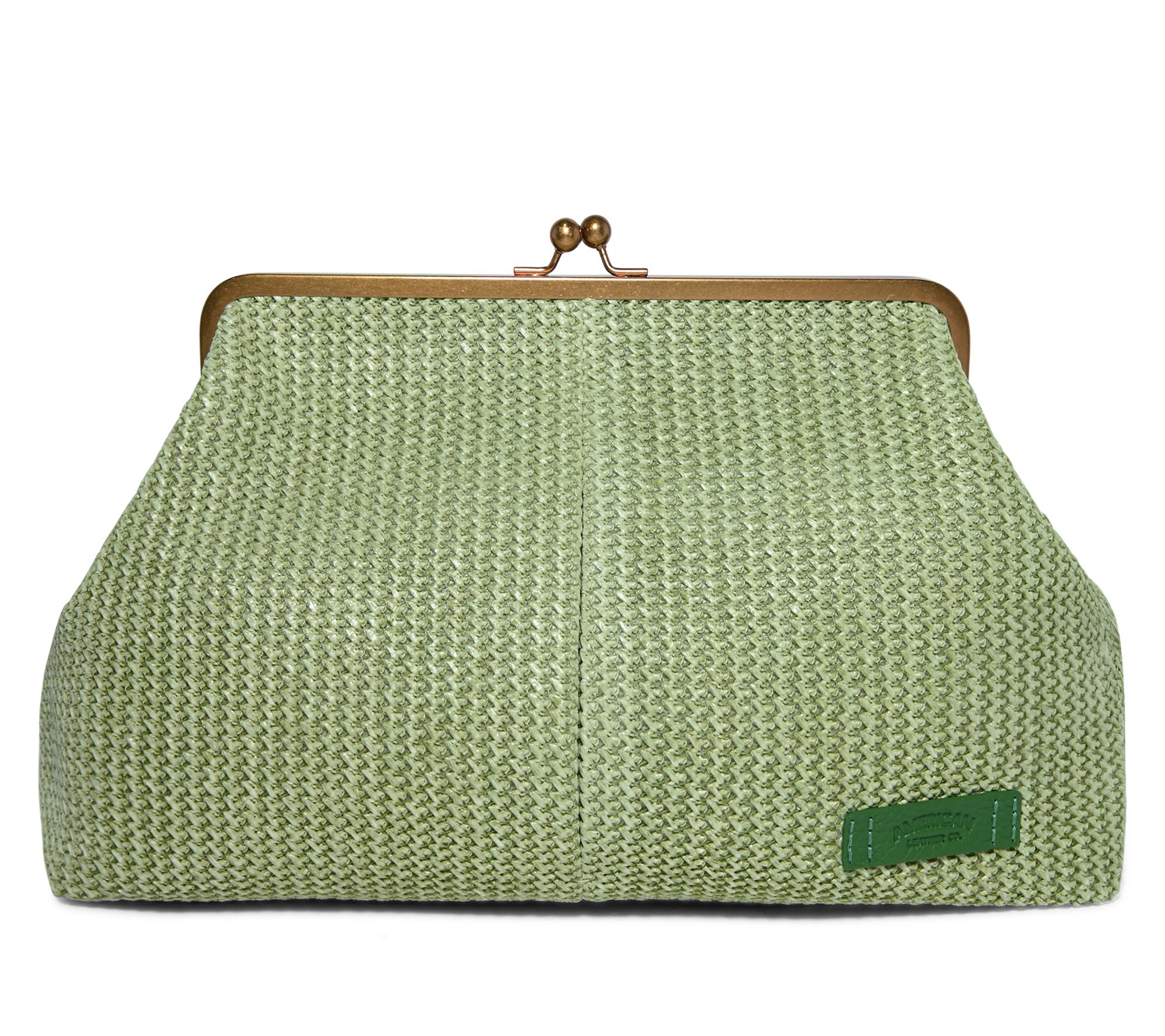 American Leather Co. Grace Frame Leather Kisslock Clutch