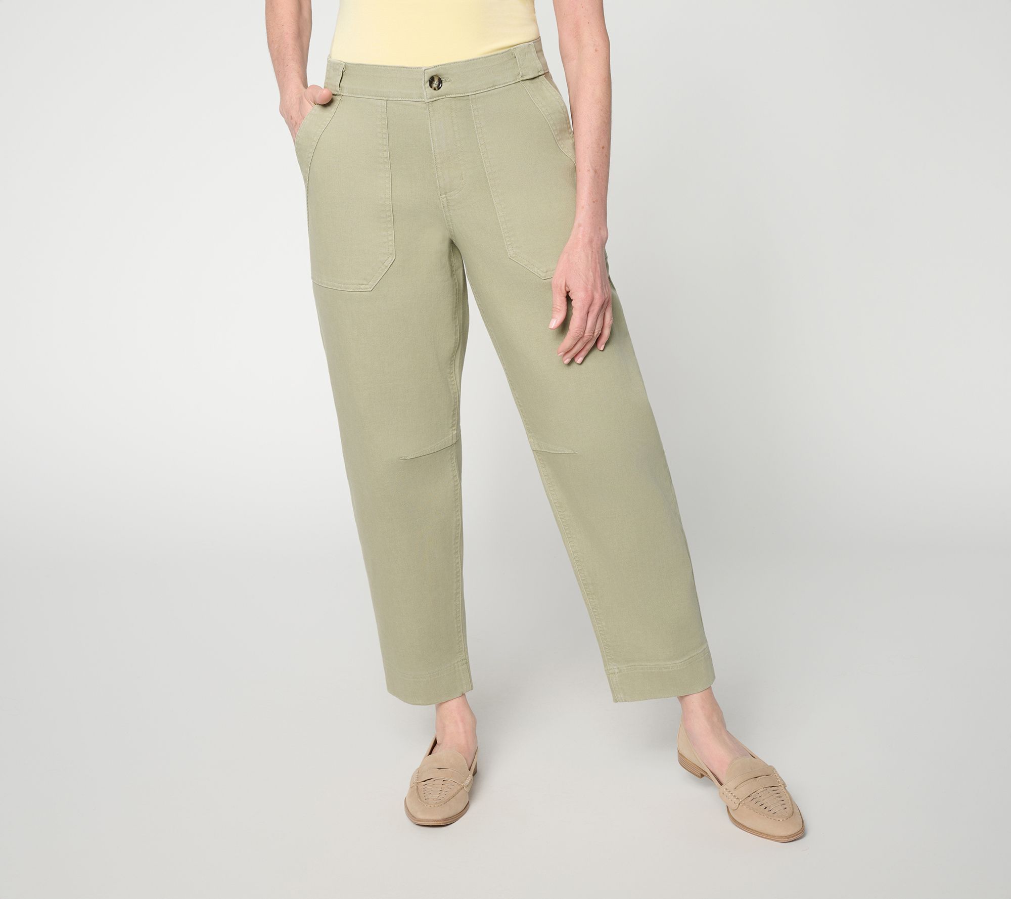 "As Is" Martha Stewart Signature Tall Utility Twill Ankle Pants