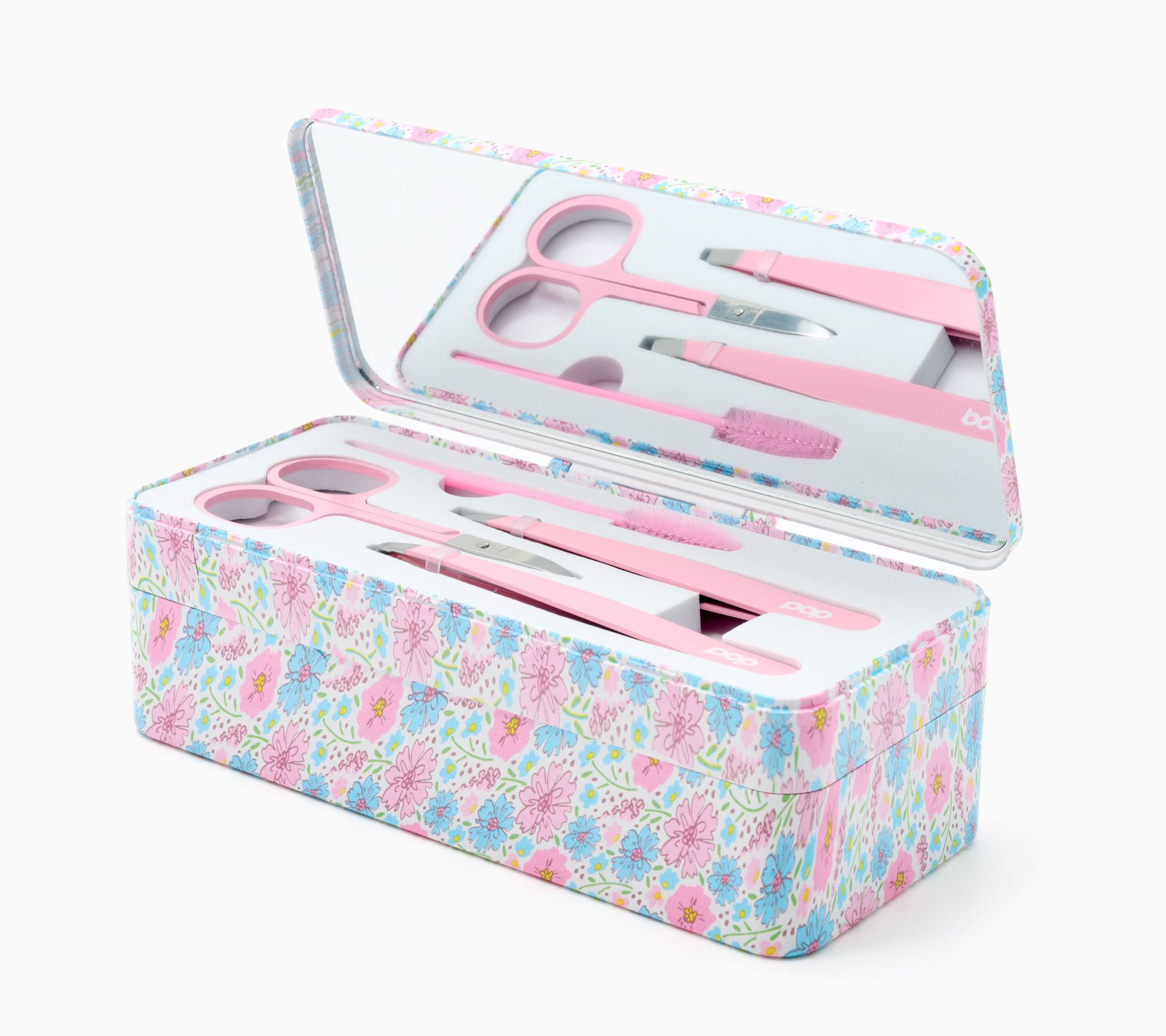 Pop Sonic Double-Sided Travel Case w/ Tweezers & Mirror