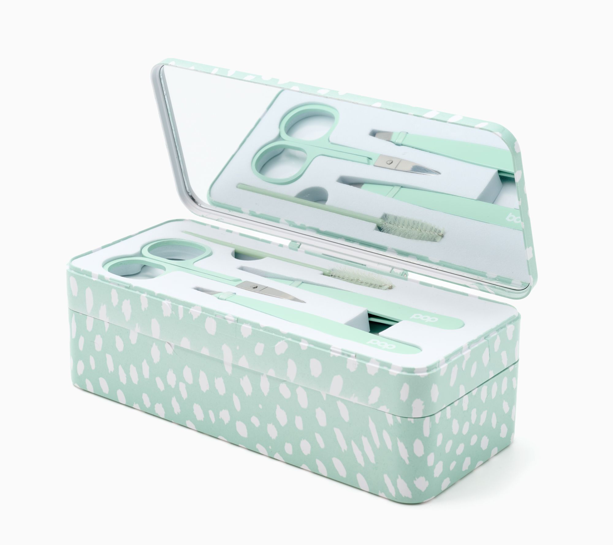 Pop Sonic Double-Sided Travel Case w/ Tweezers & Mirror