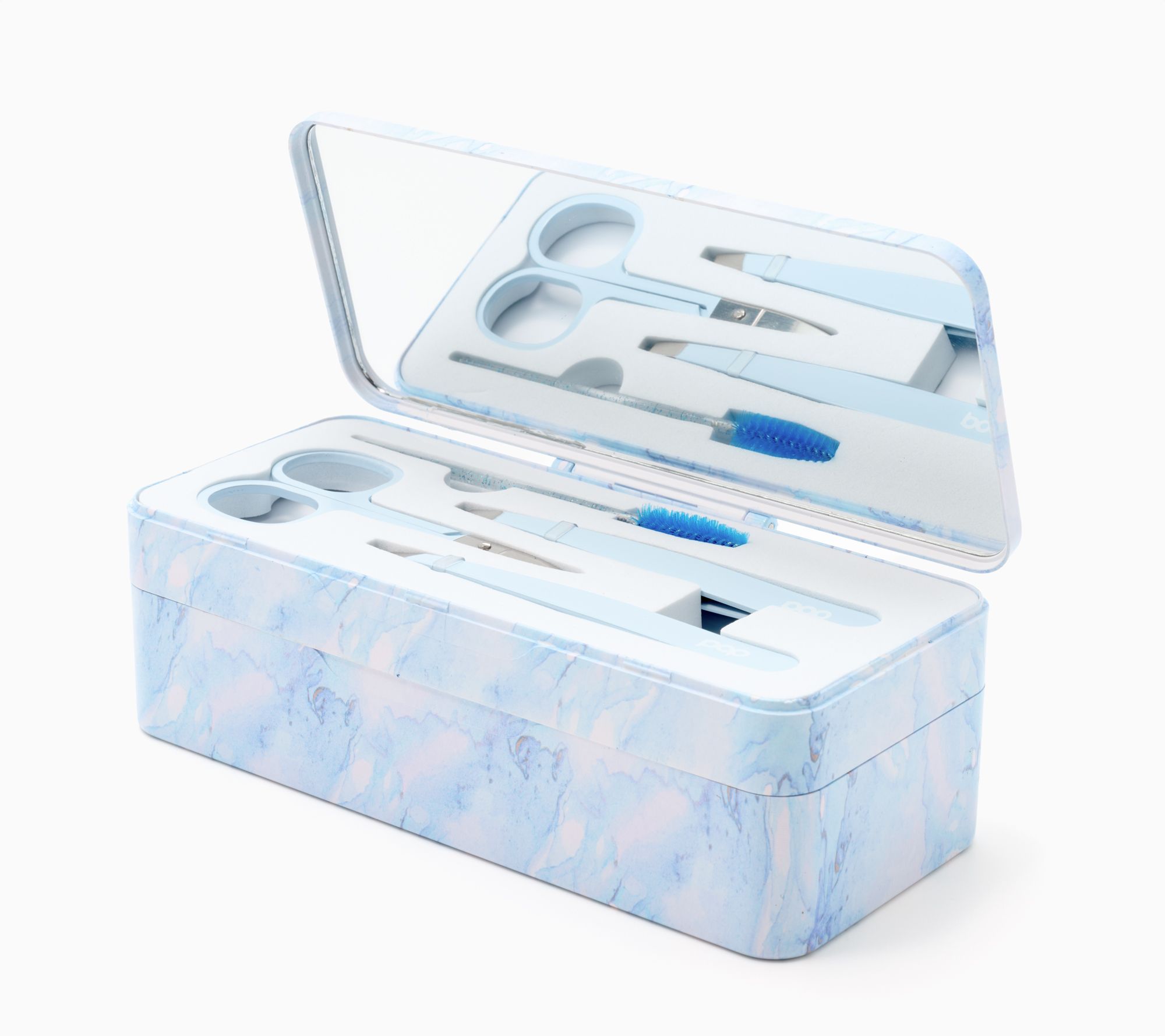 Pop Sonic Double-Sided Travel Case w/ Tweezers & Mirror