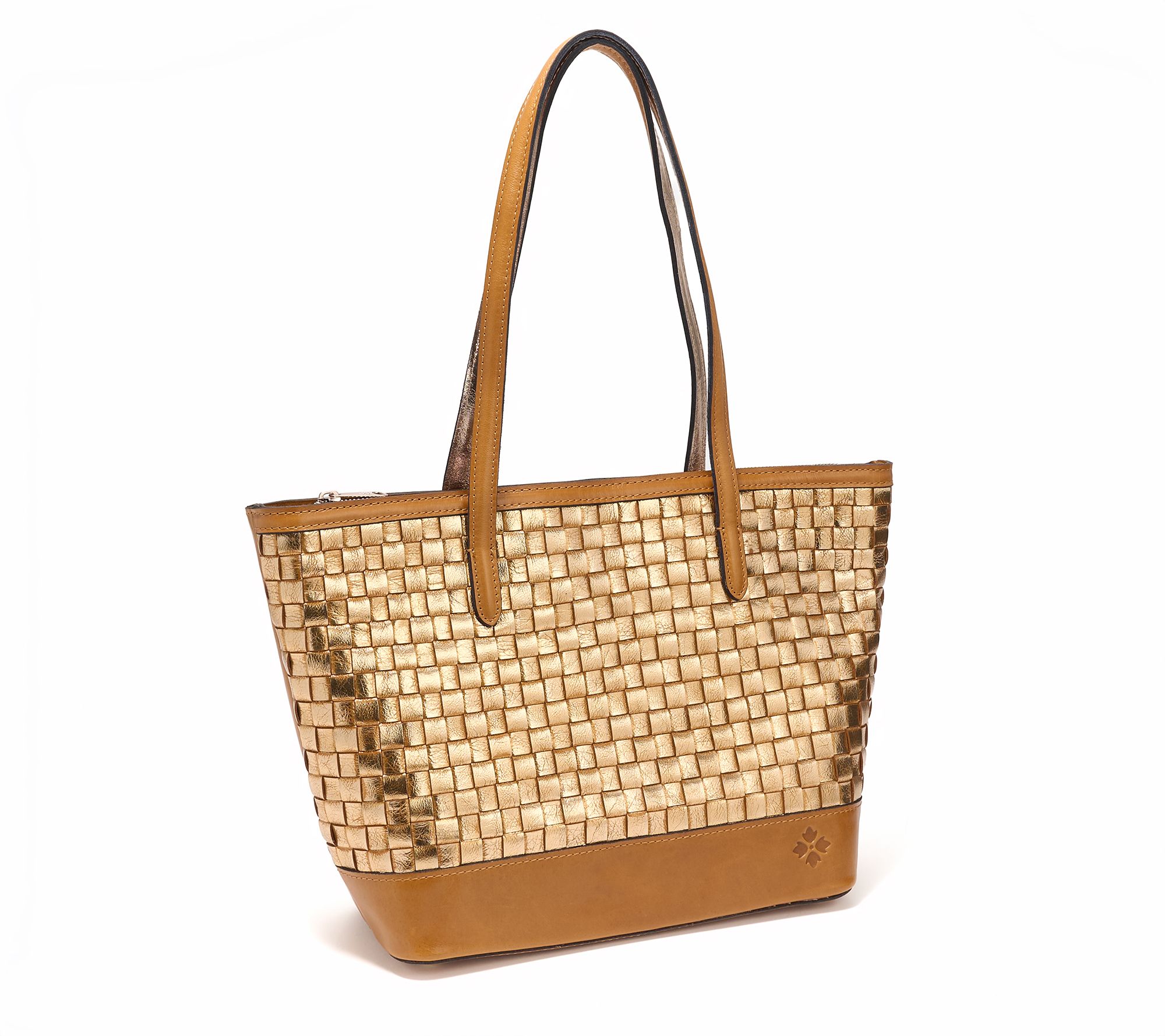 "As Is" Patricia Nash Leather Verzi Woven Tote