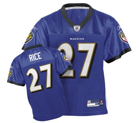 NFL Ravens Ray Rice Boys (4-7) Replica Team Color Jersey 