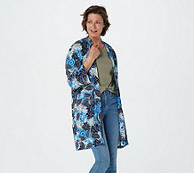  Attitudes by Renee Regular Printed Como Jersey Lounge Duster - A377498
