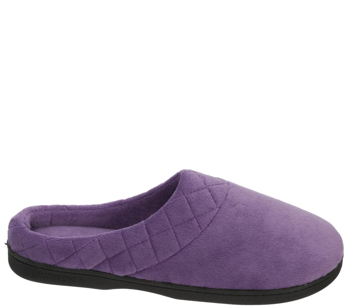 Dearfoams Quilted Cuff Velour Clog Slippers -Darcy - QVC.com