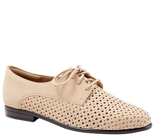 Trotters Comfortable Oxfords - Lizzie Perf